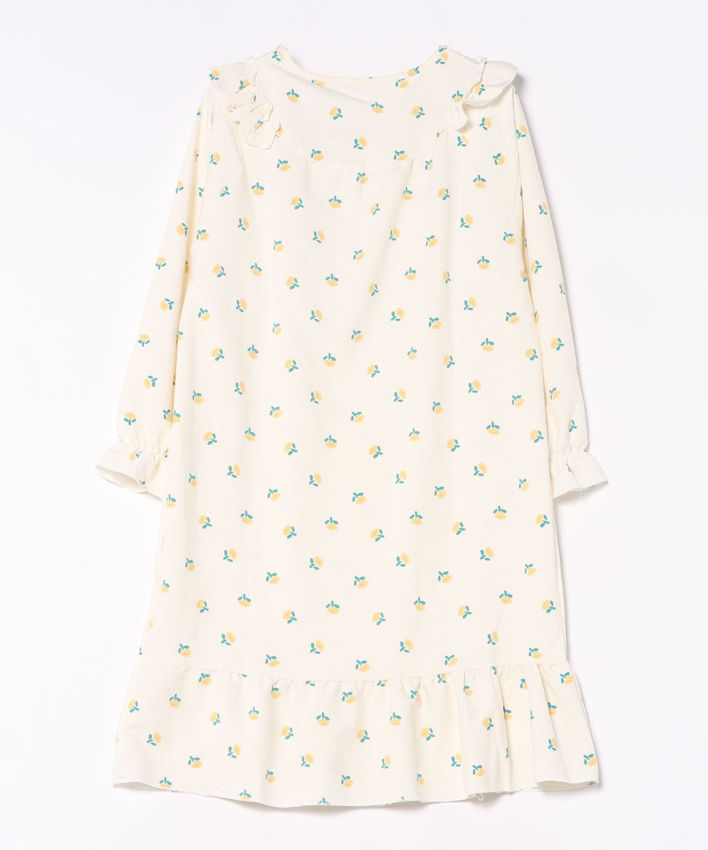 かわいい柄 レース&フリル飾り パジャマ