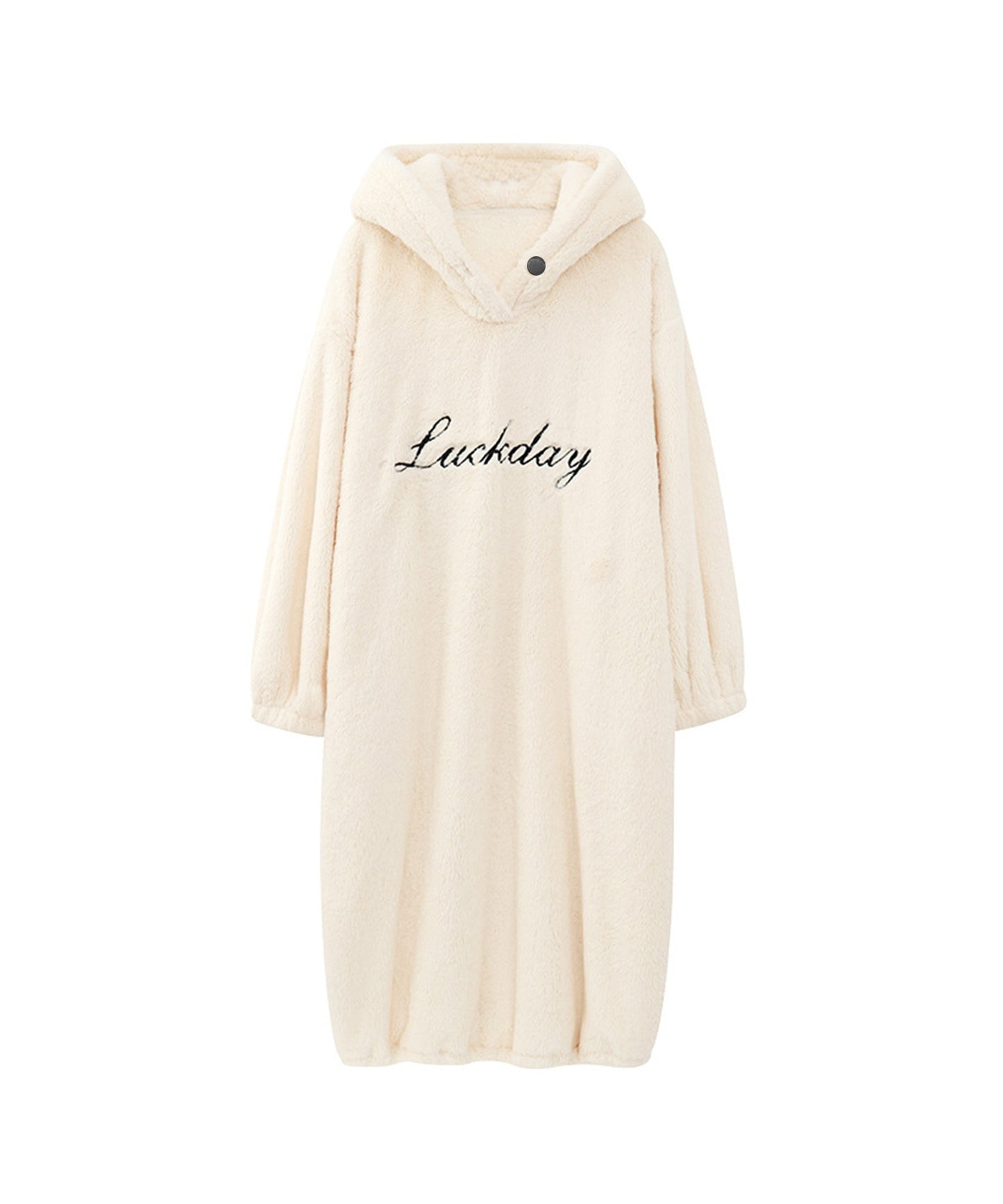 秋冬暖かふわふわ フート付きワンピース ルームウェア