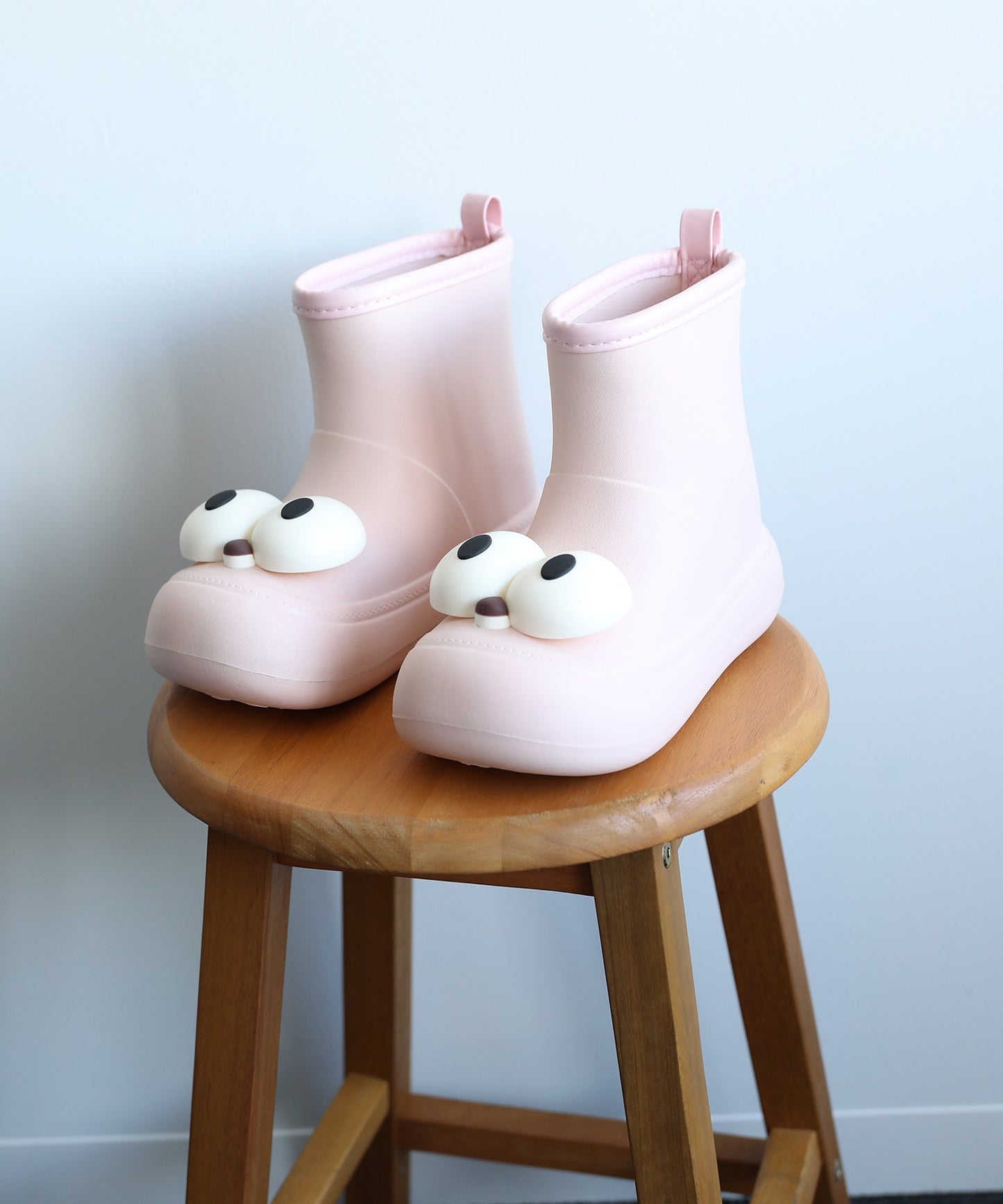 【shoes365】かわいい大きな目 子供用レインブーツ