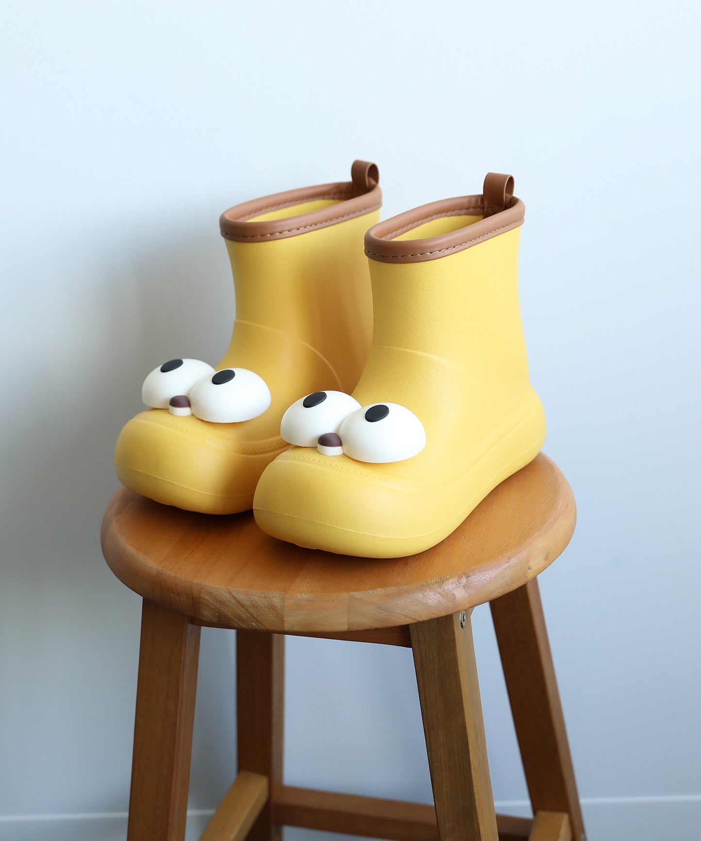 【shoes365】かわいい大きな目 子供用レインブーツ