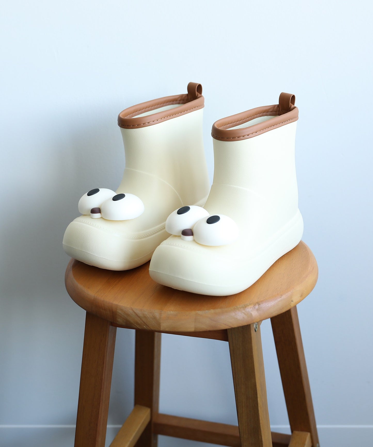 【shoes365】かわいい大きな目 子供用レインブーツ