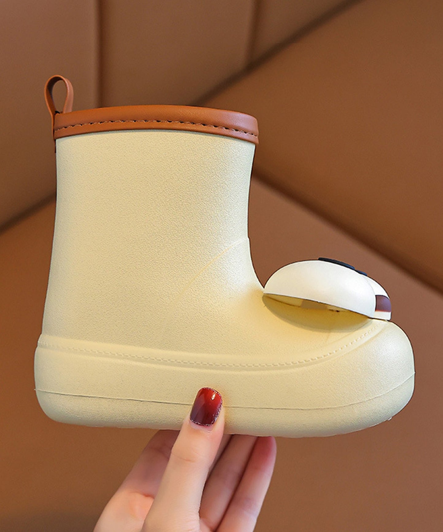 【shoes365】かわいい大きな目 子供用レインブーツ