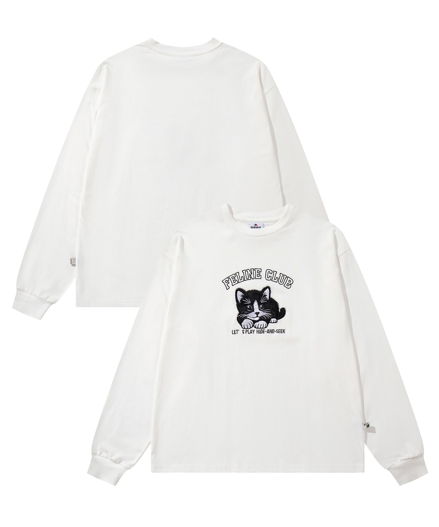 HOOK -original- ふわふわ猫刺繍ロンTEE