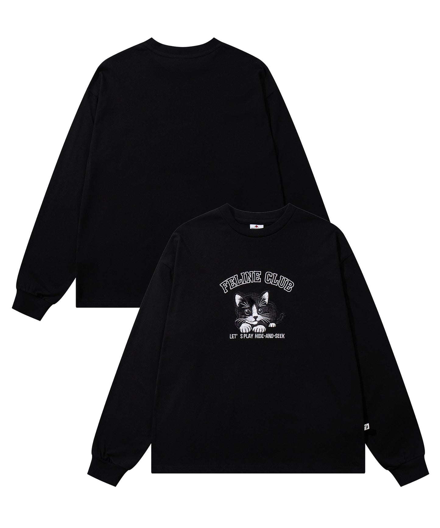 HOOK -original- ふわふわ猫刺繍ロンTEE