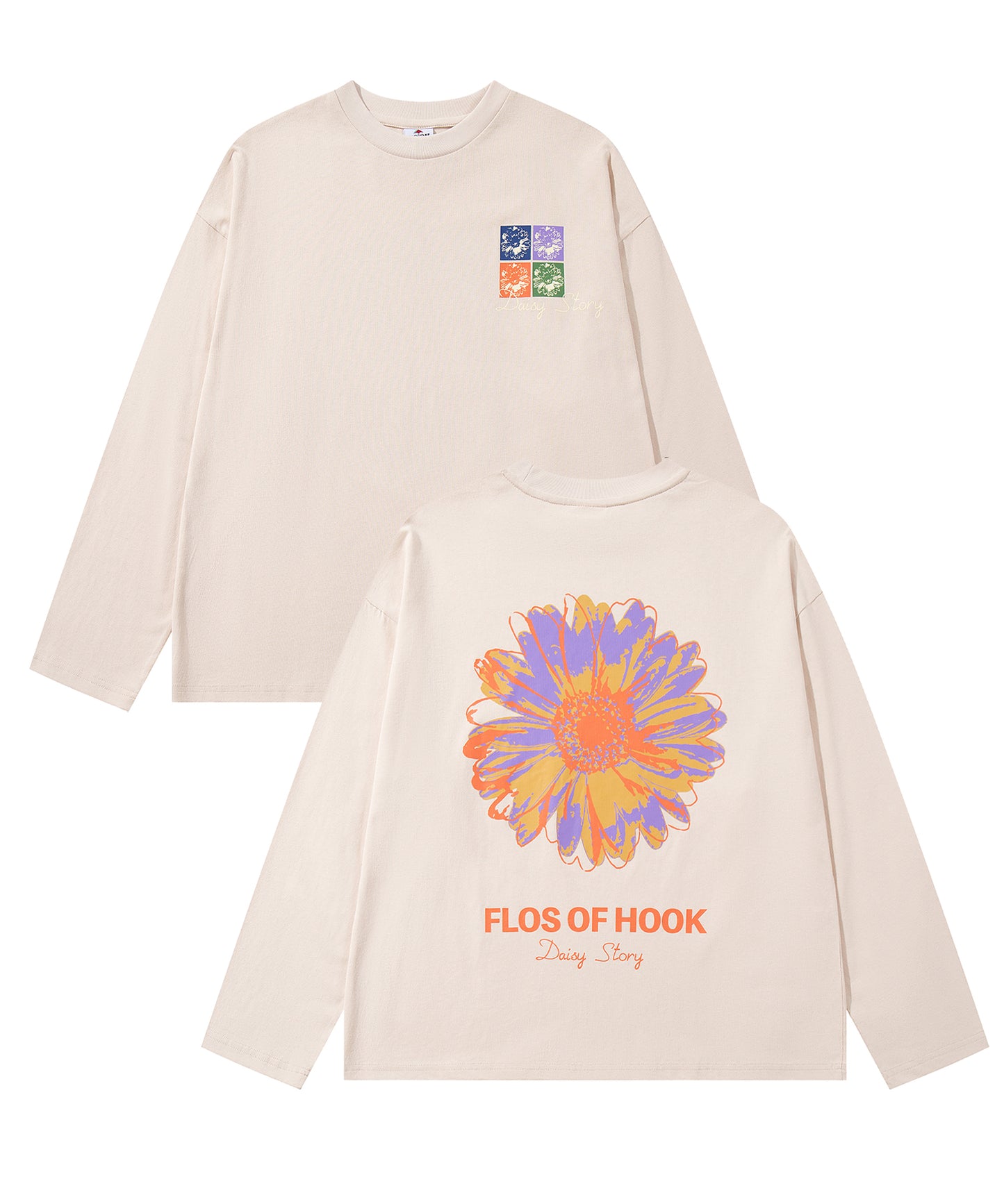 HOOK -original- ポップマーガレットバックプリントロンTEE