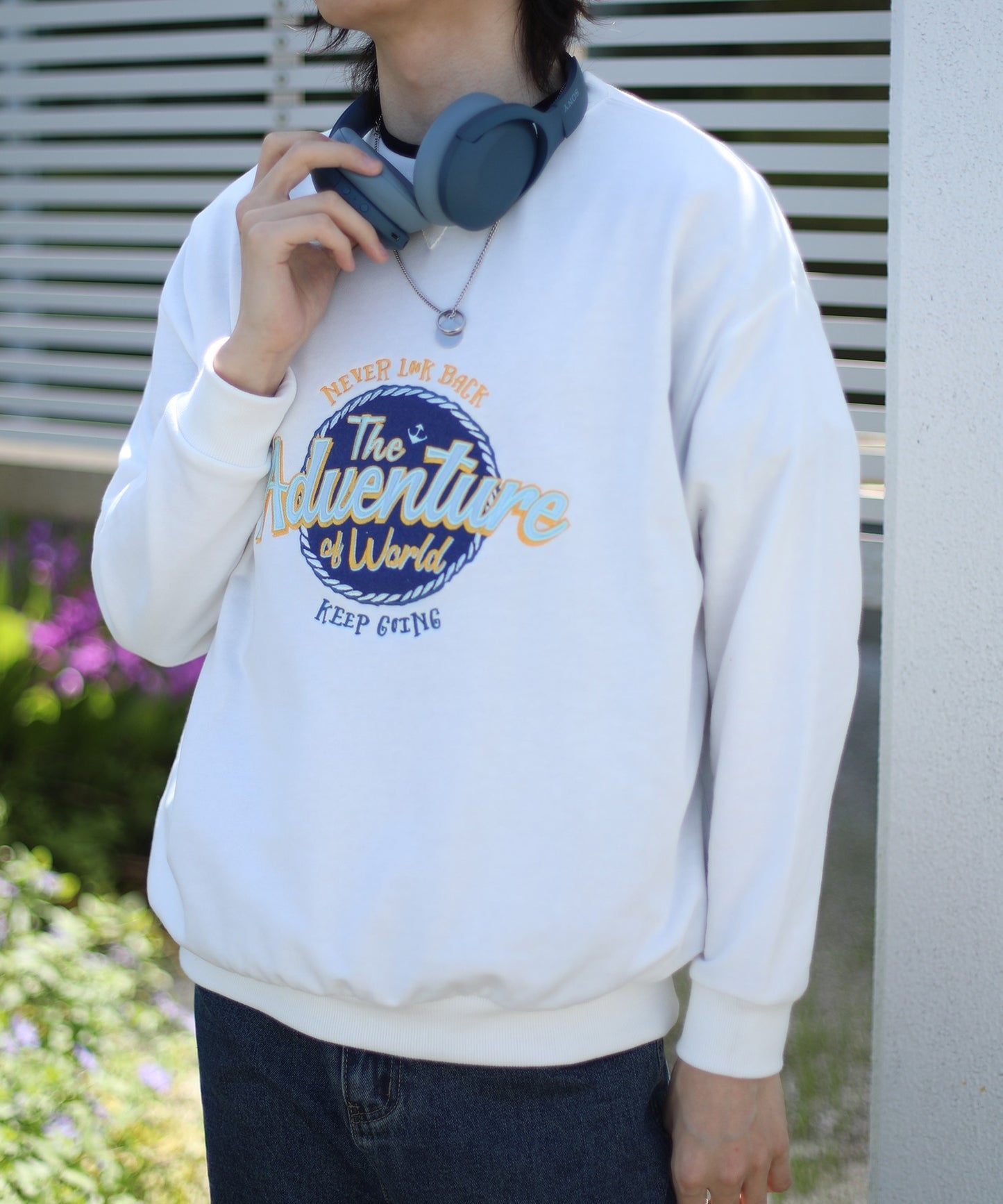 【HOOK -original-】 定番総刺繍ポップ風スウェット