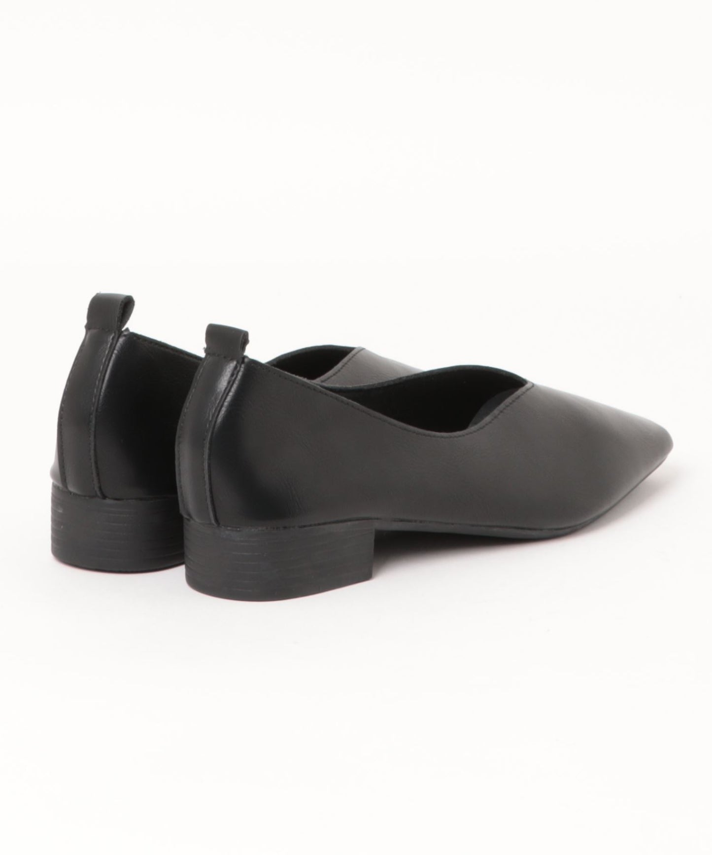 【shoes365】V型 ローヒール スクエアトゥパンプス