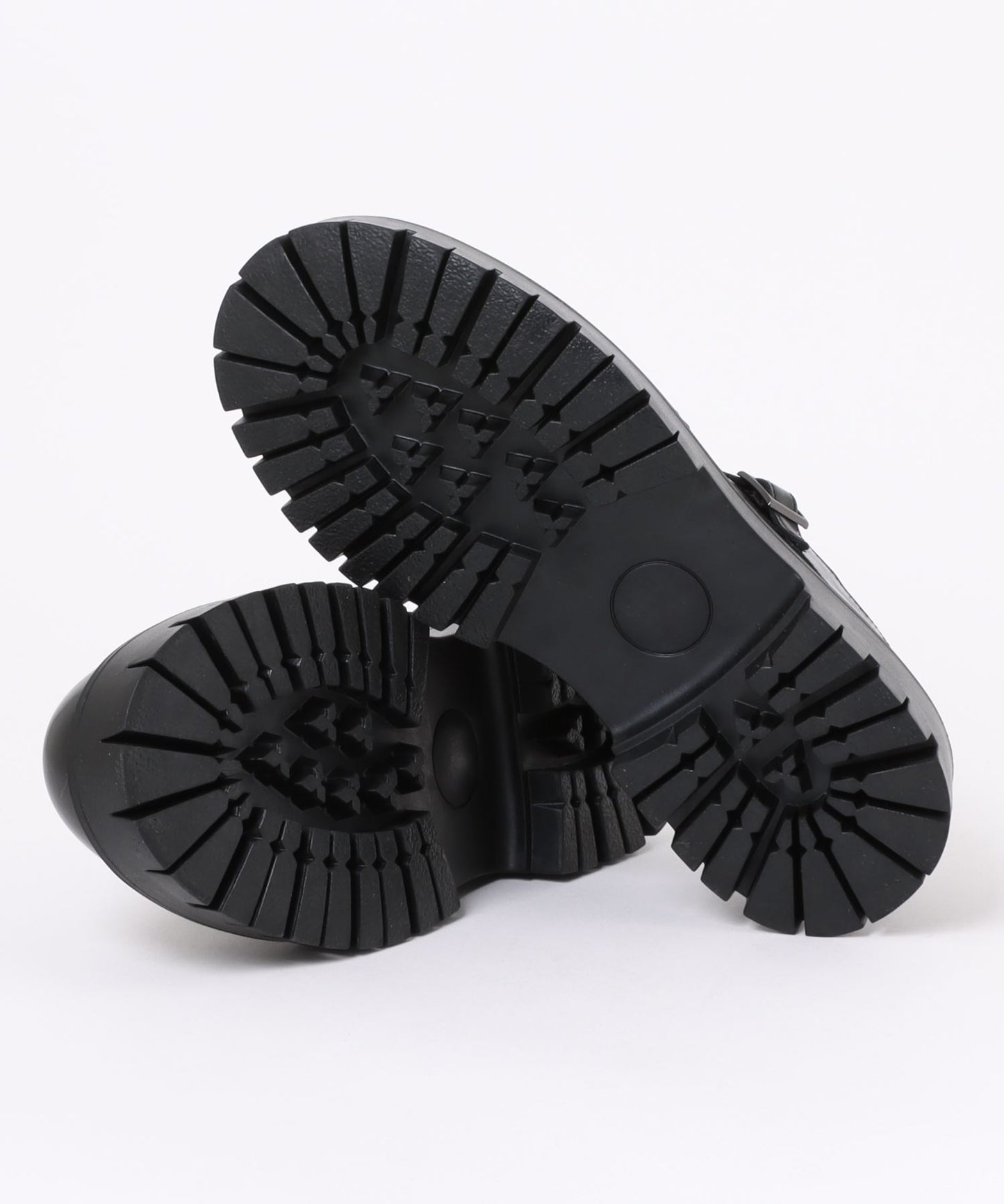 【shoes365】二層カバー バックル二個付け 厚底ドレスシューズ