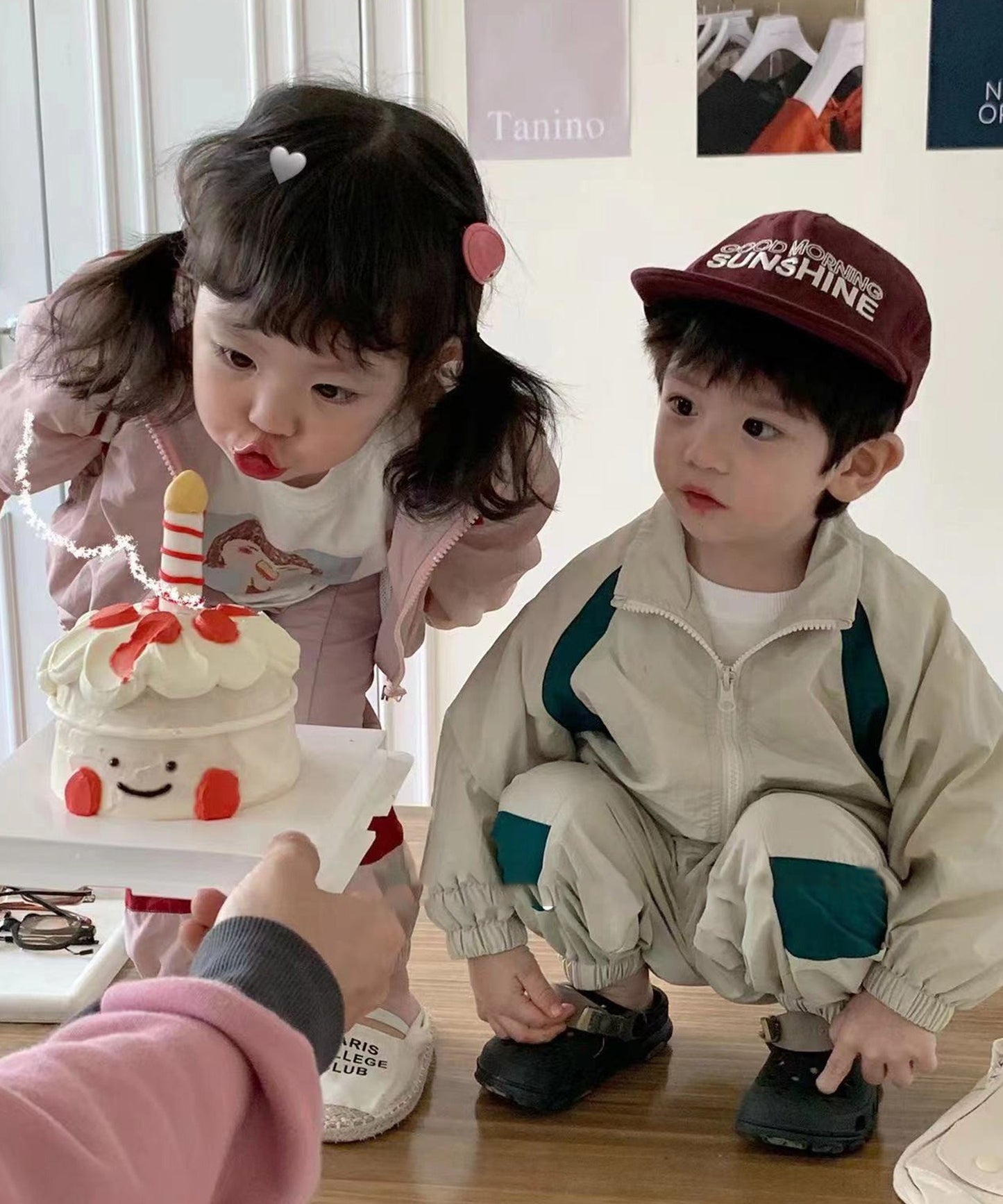 【aimoha-KIDS-】子供服 スポーツ風ジャケットセットアップ