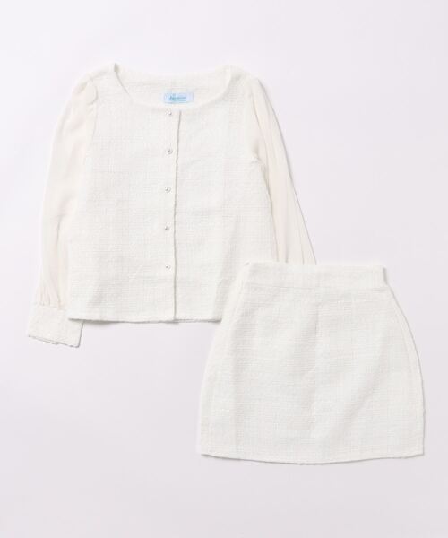 【Jasmine】レイヤード風異素材シアー切り替えセットアップ