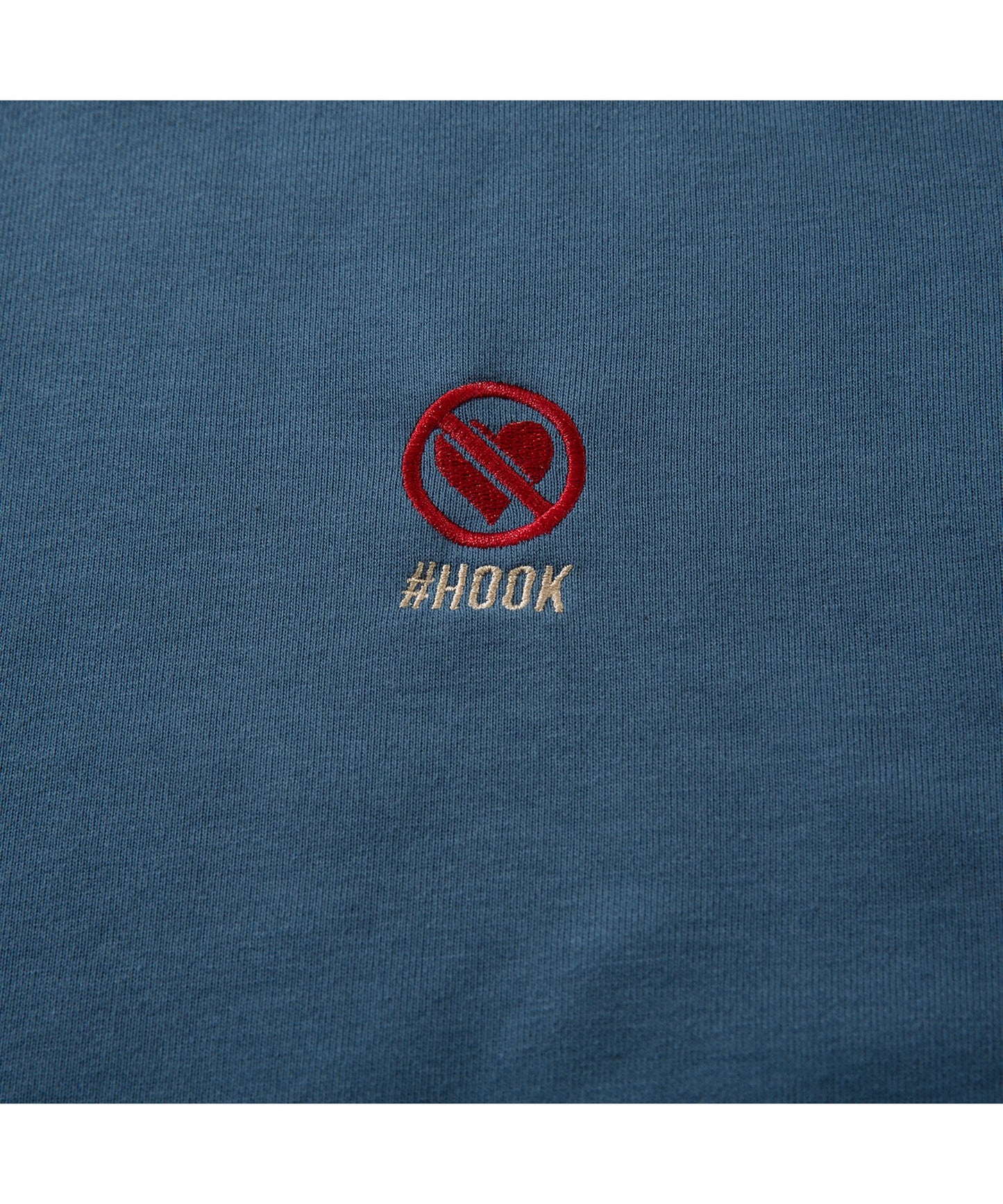 【HOOK -original-】配色ワンポイント刺繍飾りステッチサイドラインスウェット セットアップ可能