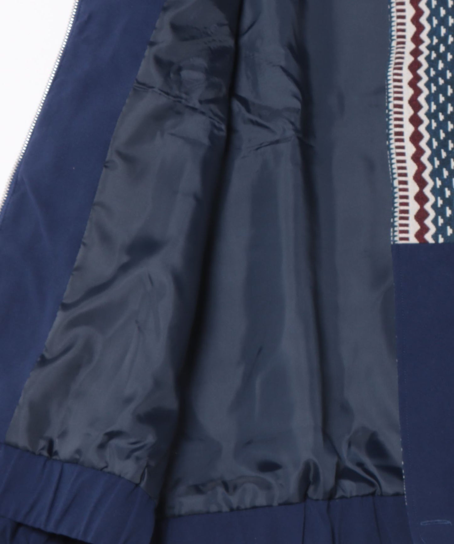 【HOOK -original-】古着風幾何学模様ジャカード切り替え2WAYカラーコーチジャケット