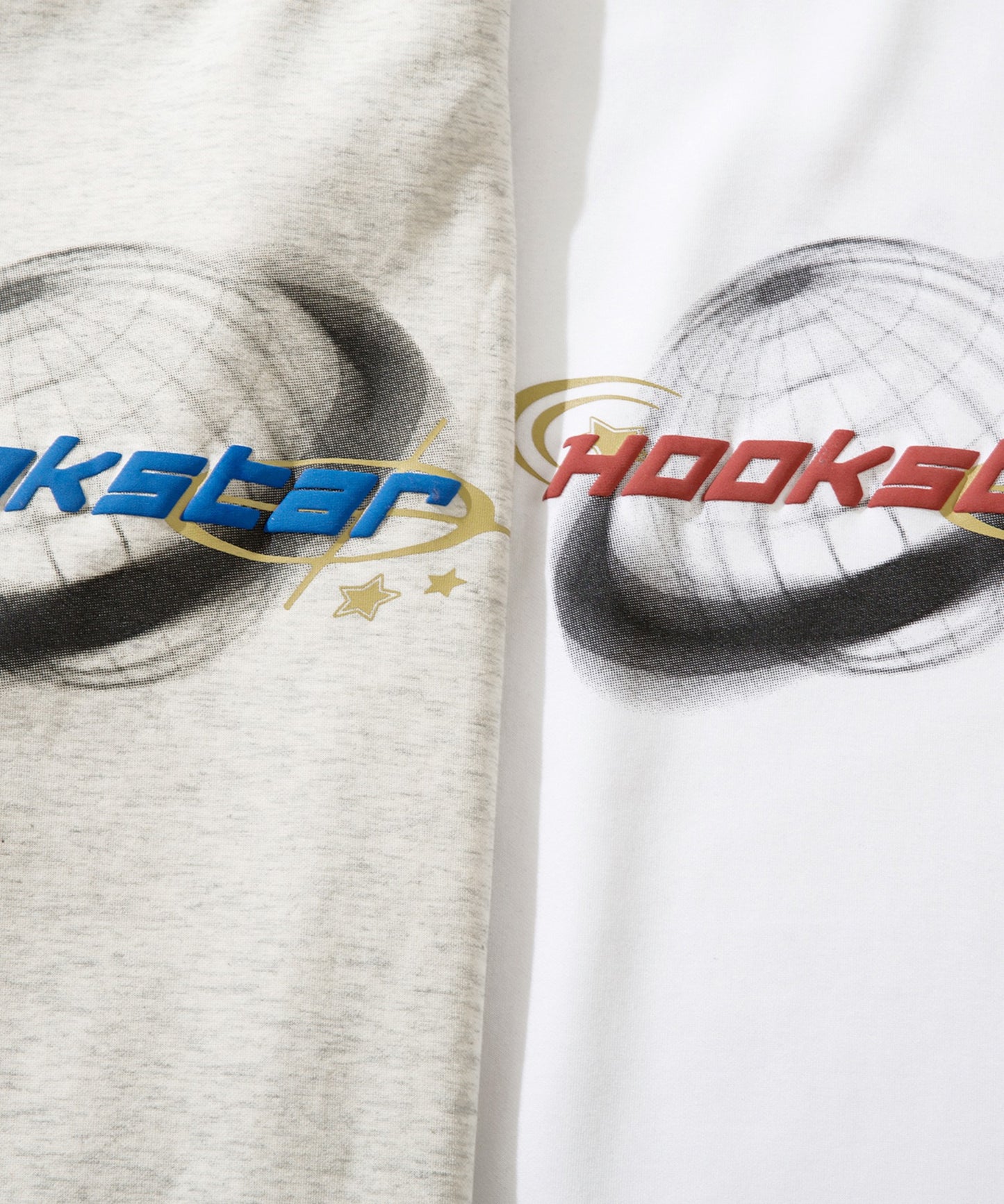 【HOOK -original- 】Y2K発泡プリント配色ラグランスリーブロンTEE