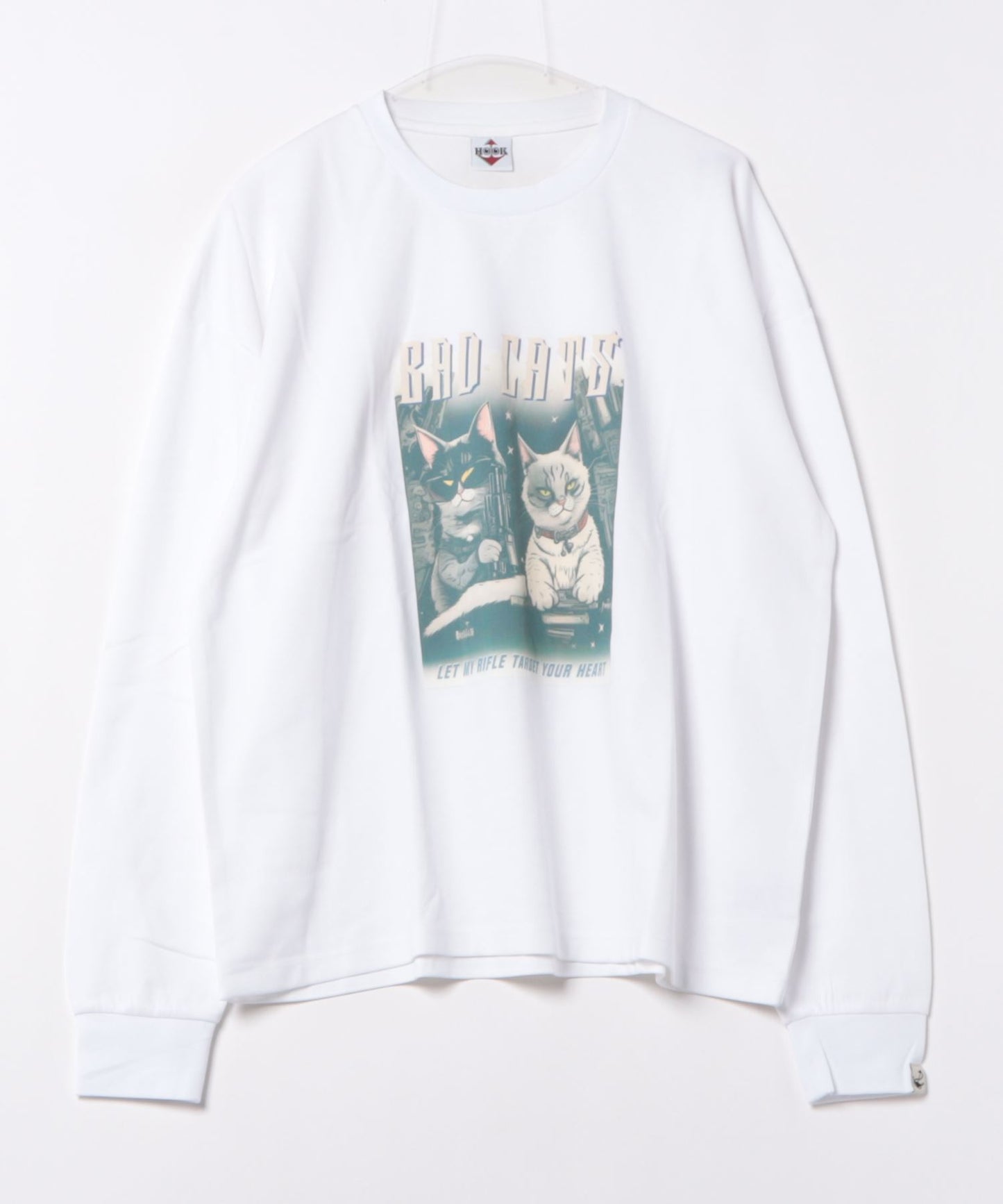 【HOOK -original- 】にゃんにゃんマフィアプリントロンTEE