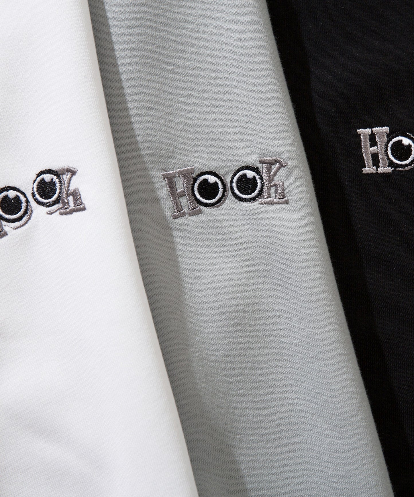【HOOK -original- 】ハート肘パッチ刺繍スウェット