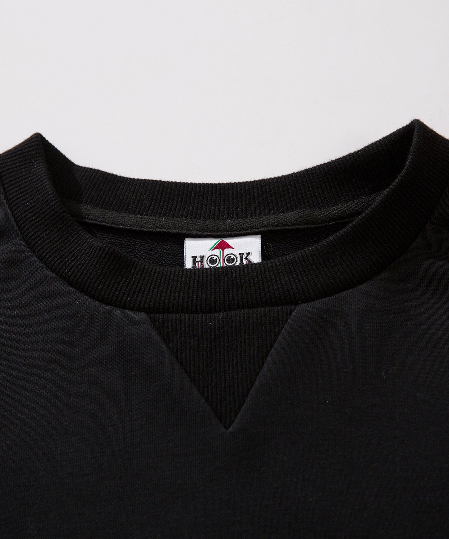 【HOOK -original- 】ハート肘パッチ刺繍スウェット
