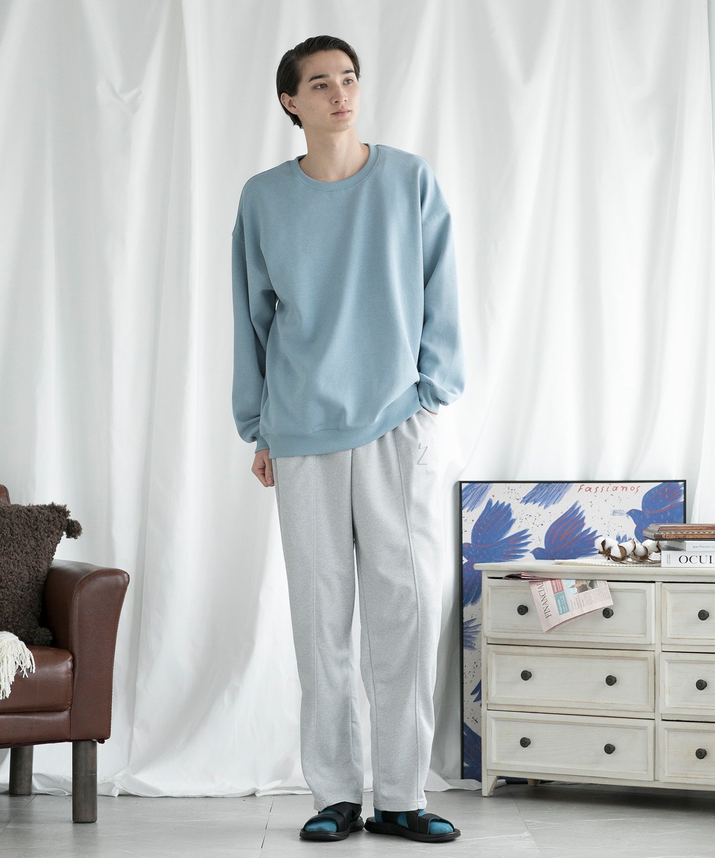 【aimoha MEN】STRETCH SLIM FIT PANTS ストレッチスリムフィットパンツ