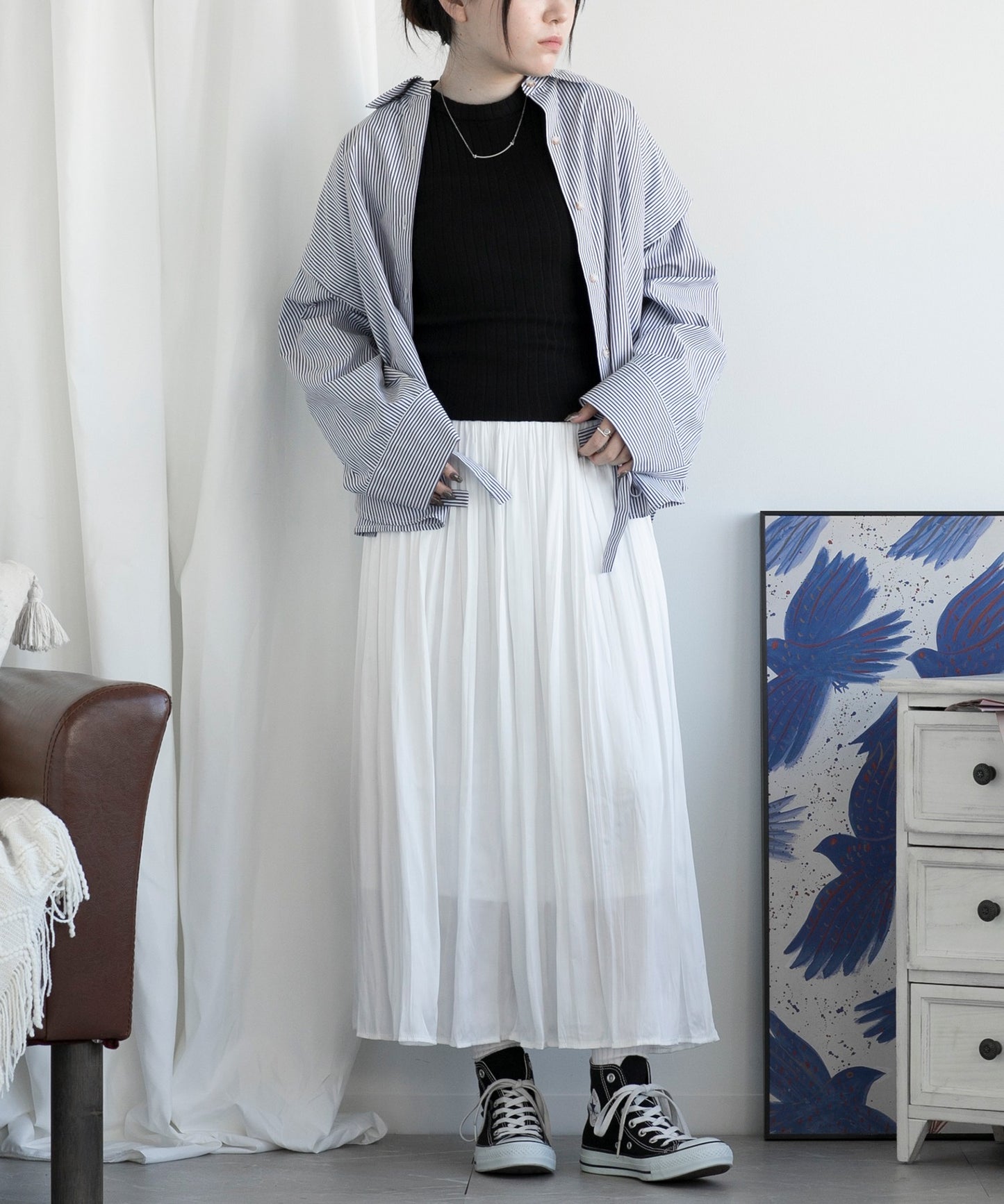 シルクタッチAラインスカート