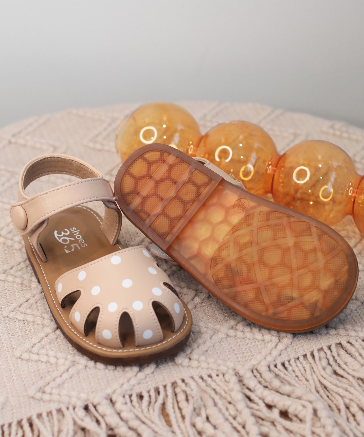 【shoes365】子供用 水玉サンダル