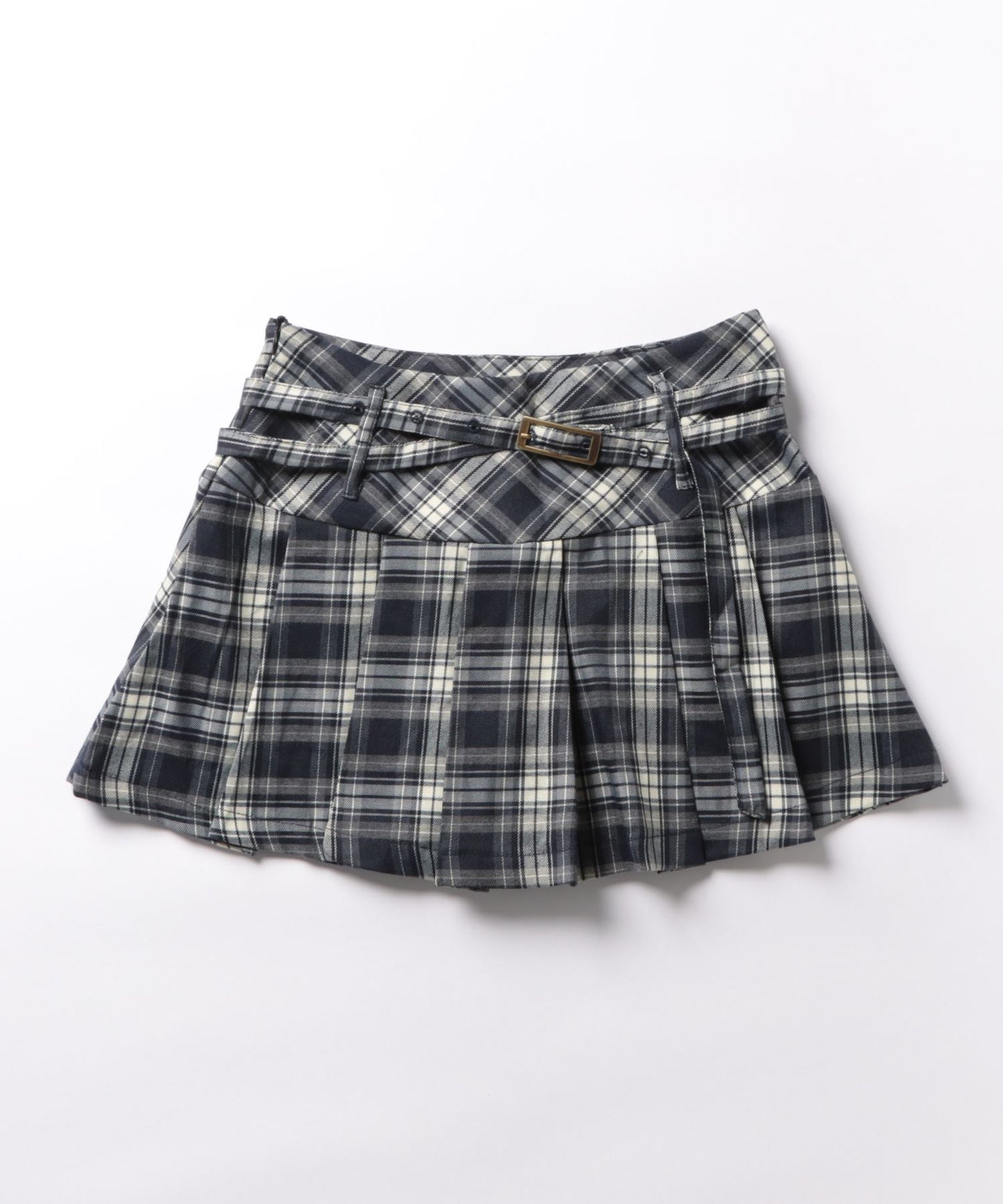 【HOOK】for girls チェック柄ボックスプリーツミニスカート