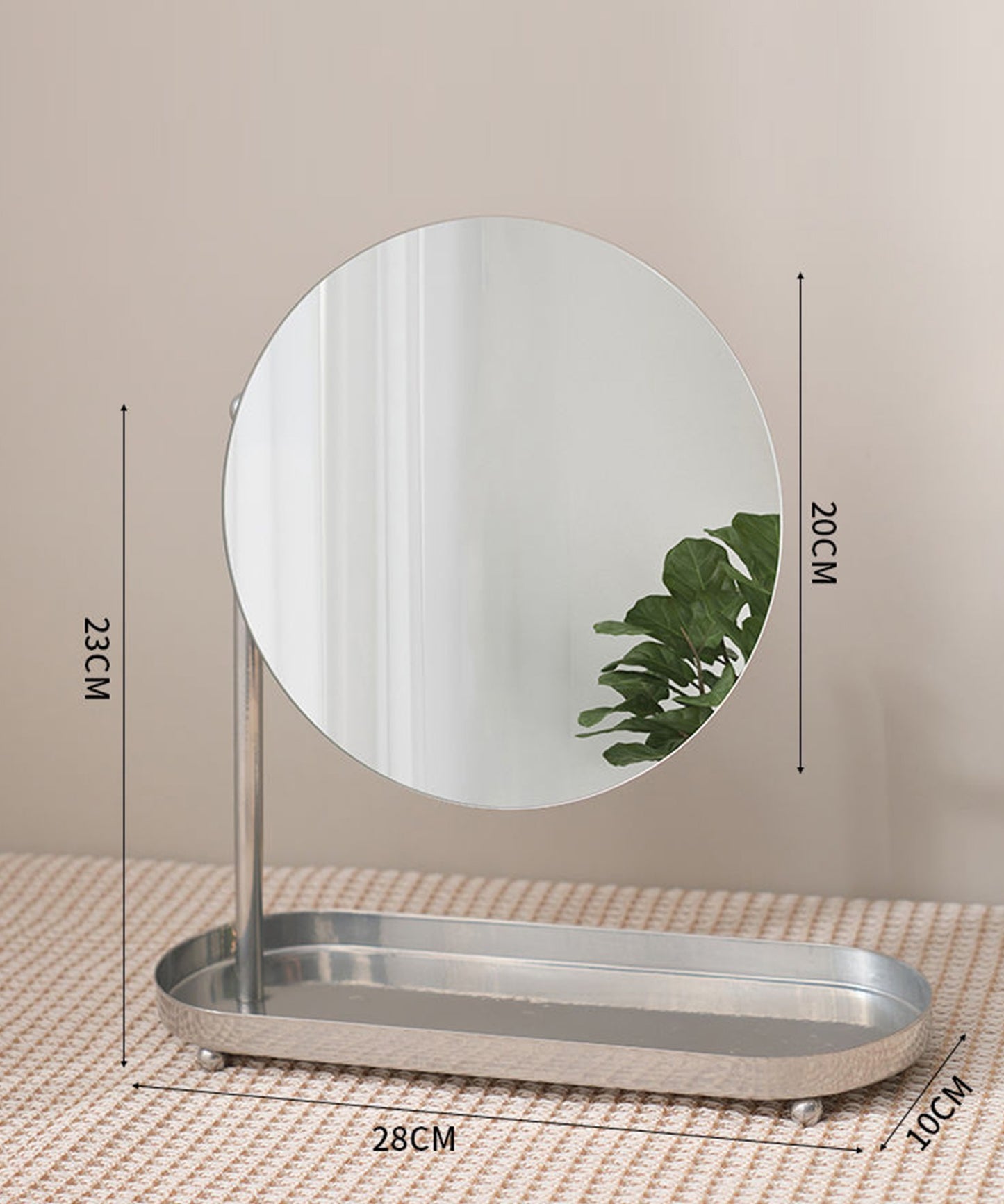 Storage stand with mirror