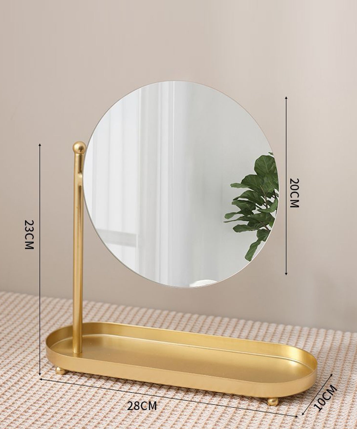 Storage stand with mirror