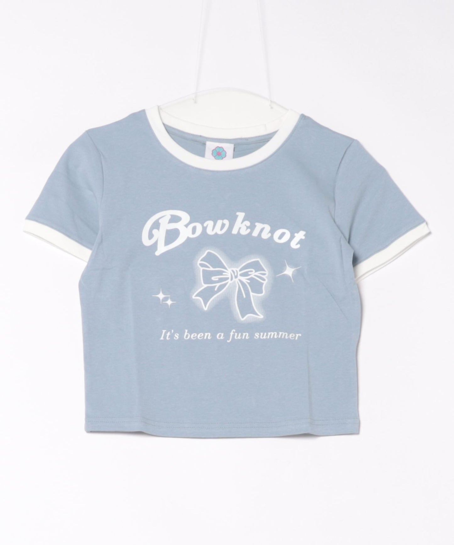 【HOOK】for girls リボンプリントリンガーtシャツ