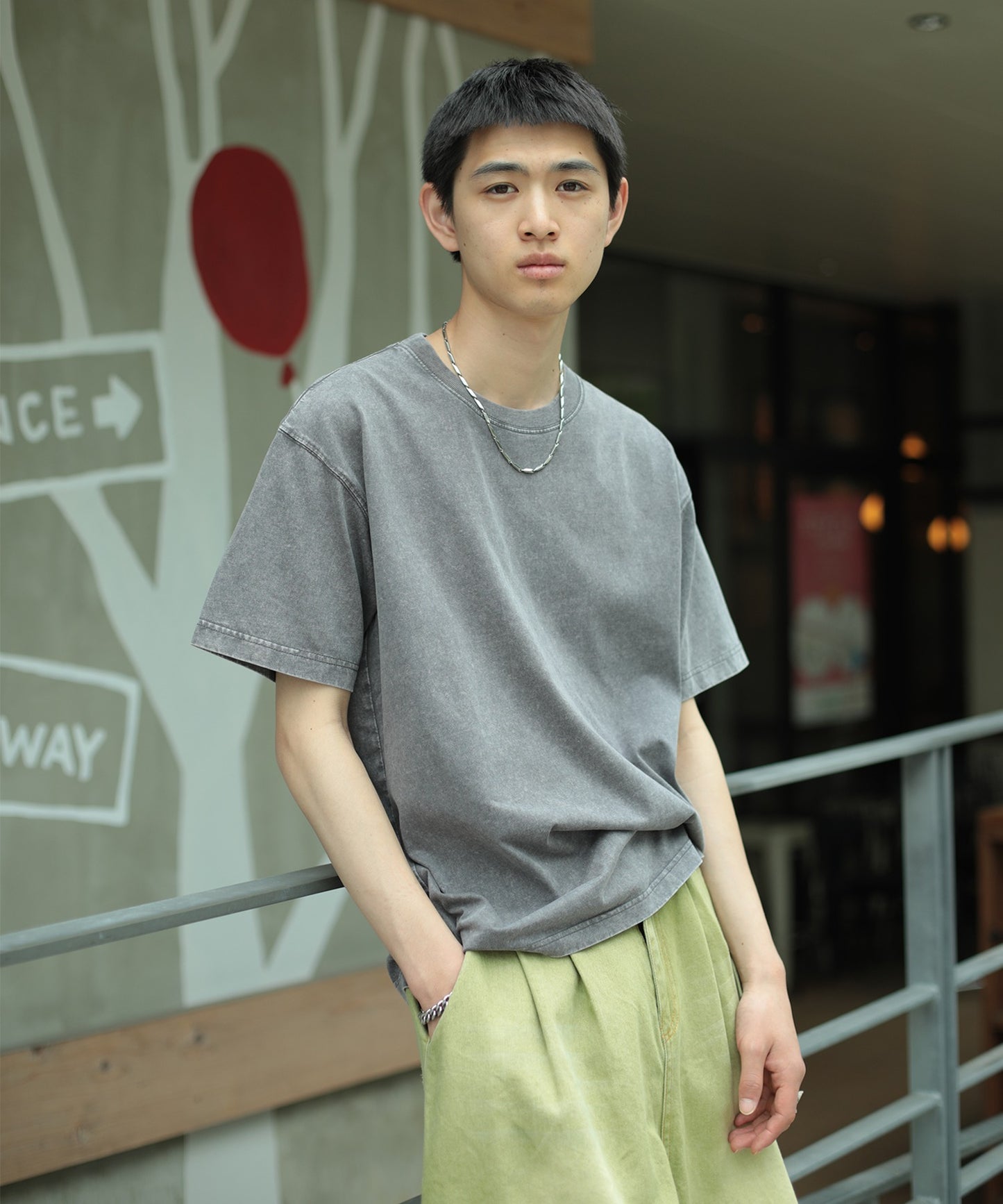 【HOOK -select- 】ベーシックウォッシュ半袖TEE 6.8オンス