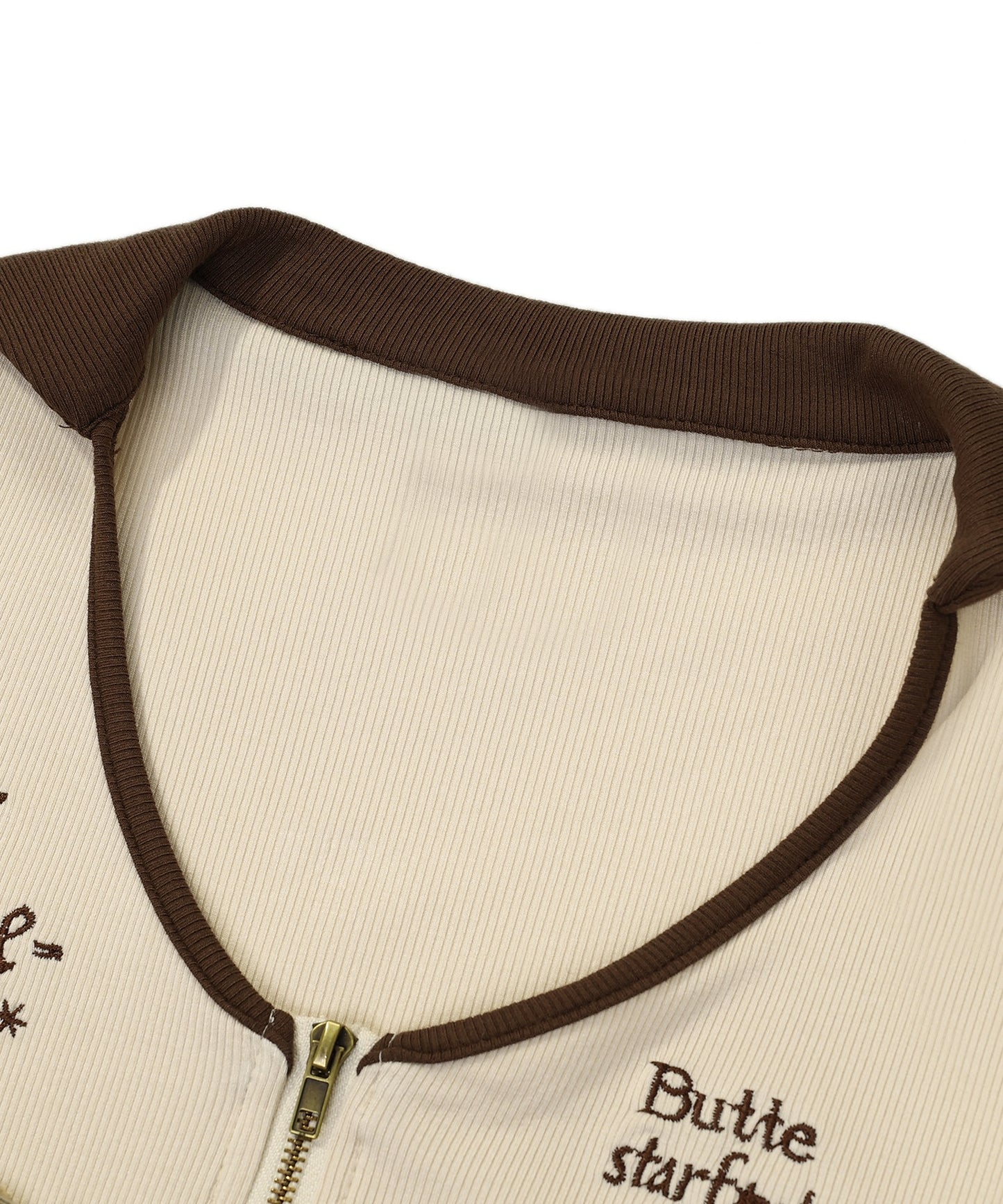 【HOOK】for girls アメカジバターフライプリントジップトップス