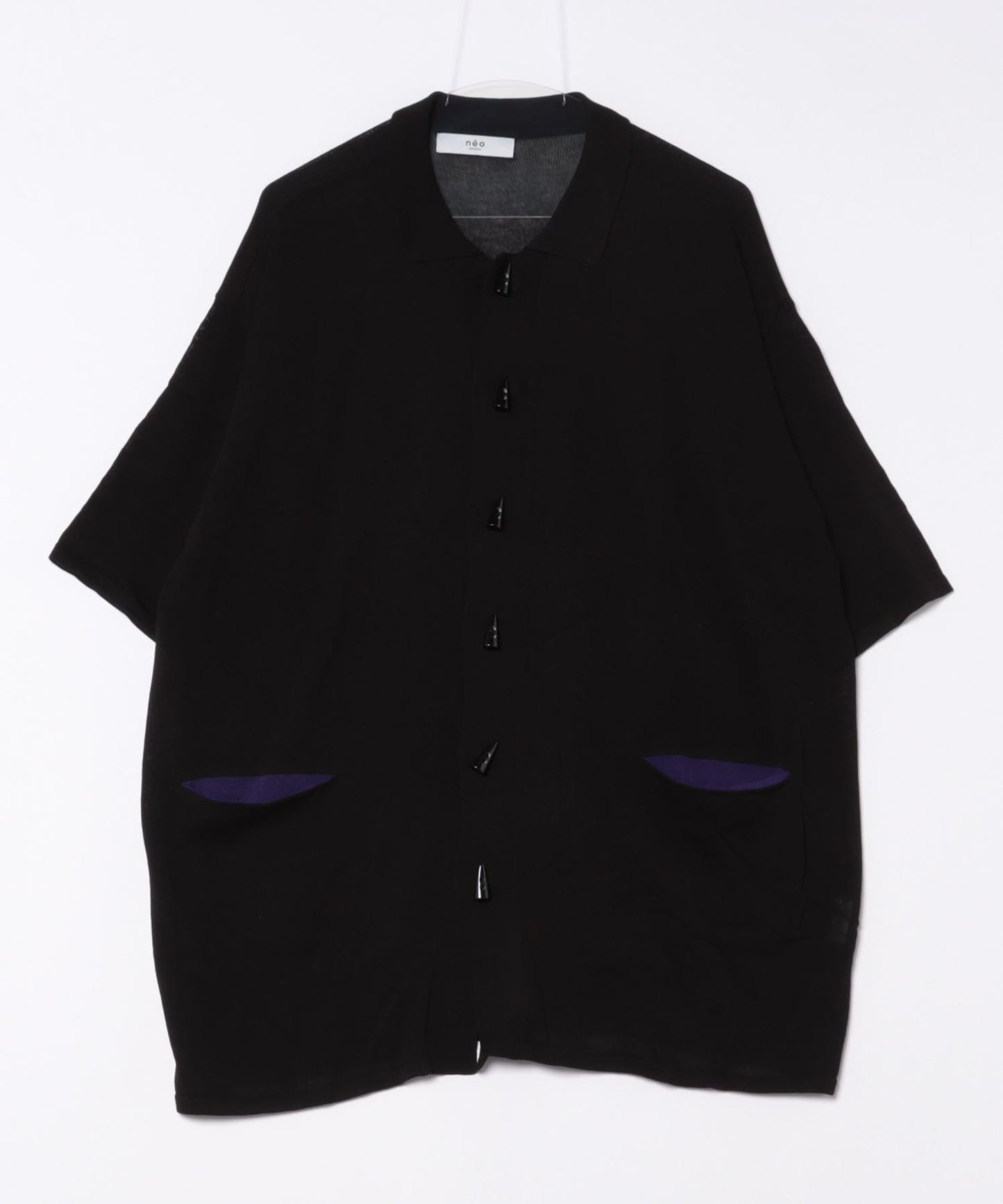 【aimoha neo】CONTRAST POCKETS KNIT SHIRT