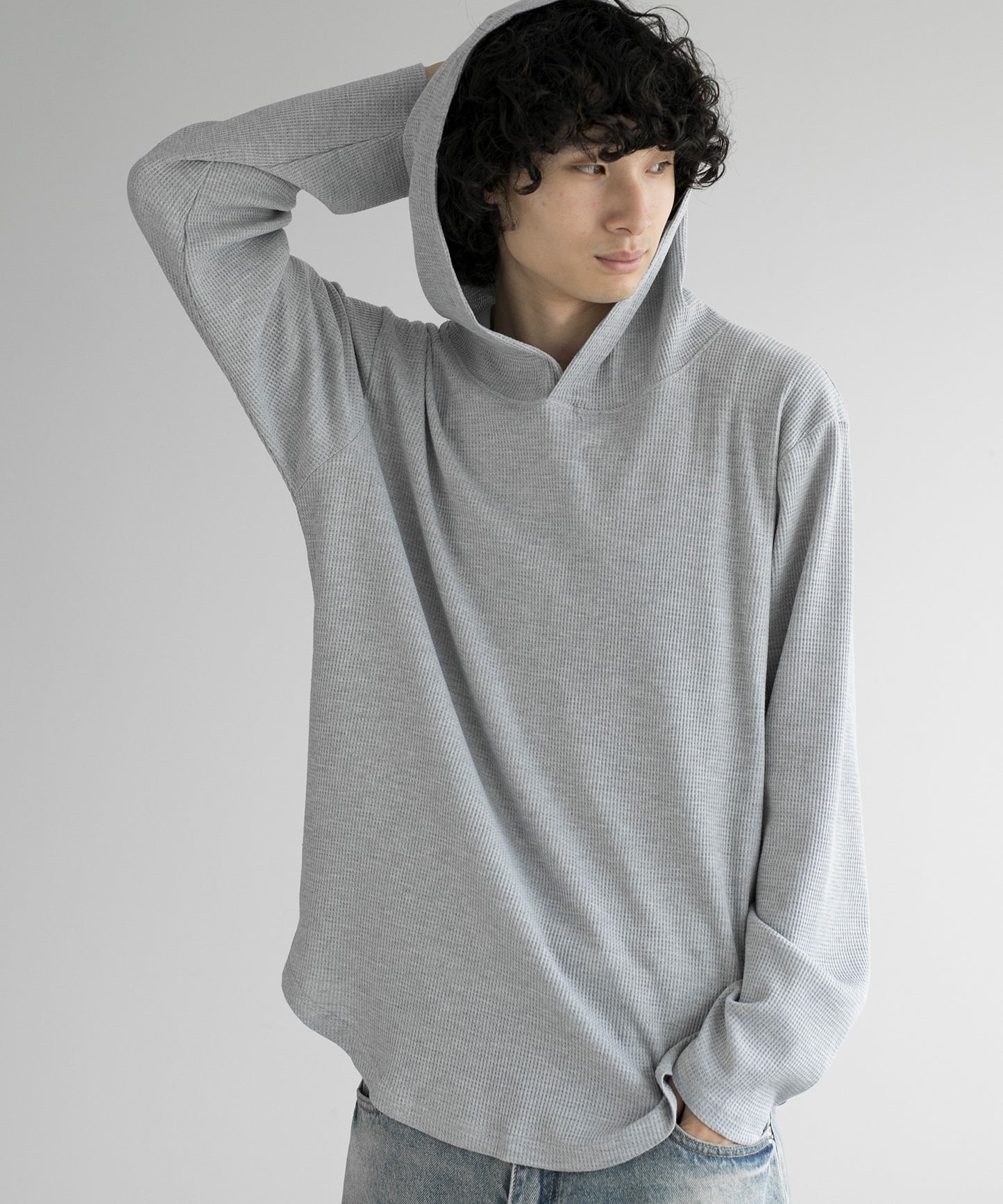 aimoha MEN/ HEAVY COTTON KNIT HOODIE