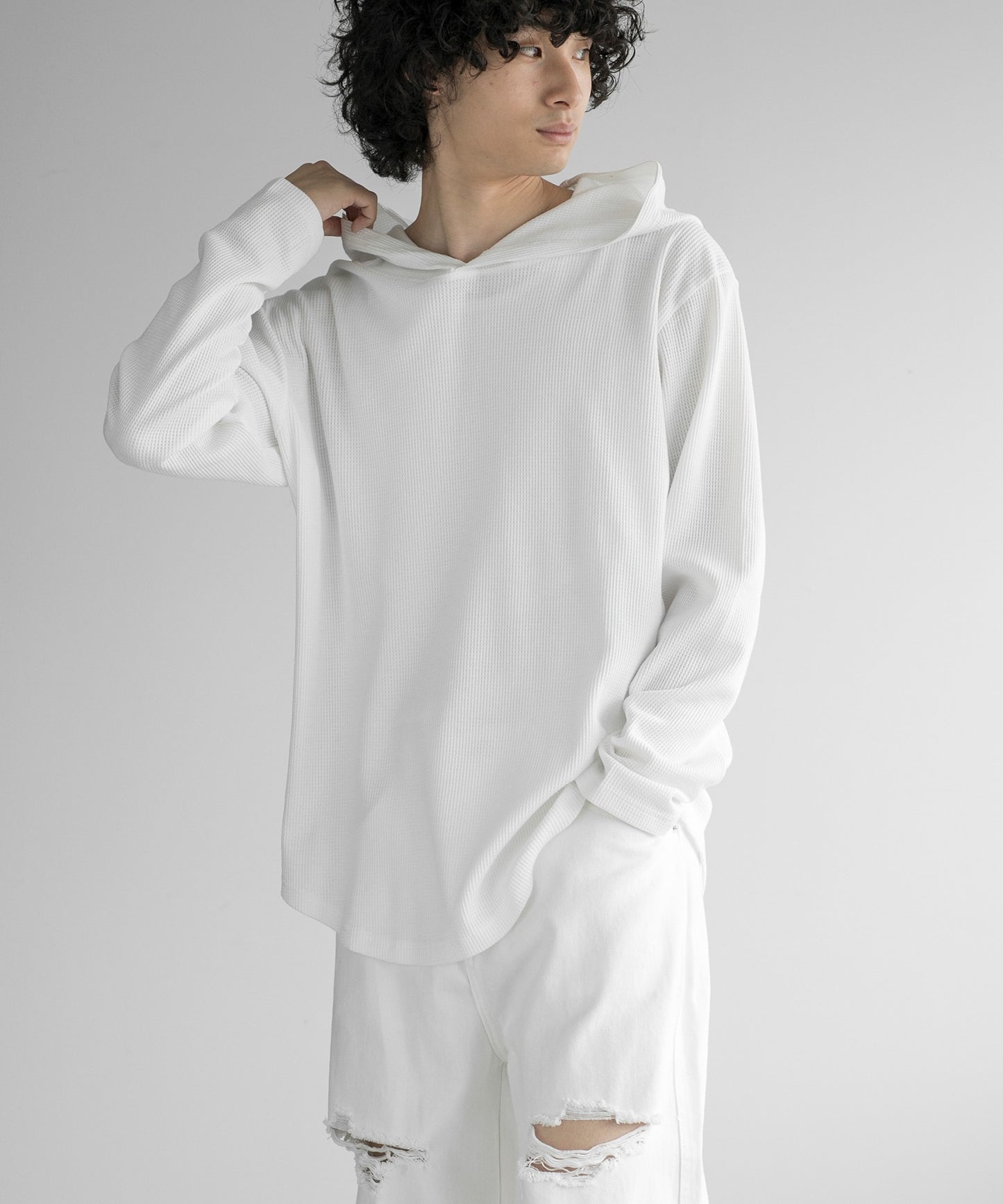aimoha MEN/ HEAVY COTTON KNIT HOODIE
