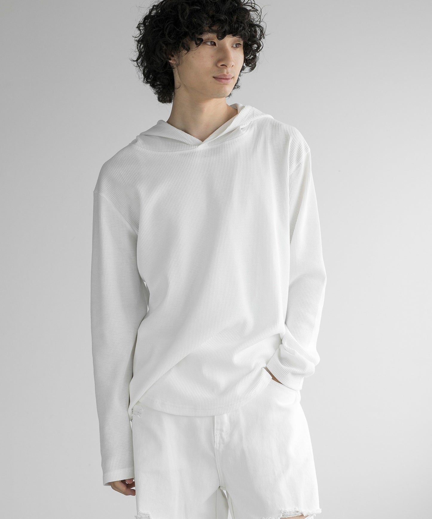 aimoha MEN/ HEAVY COTTON KNIT HOODIE