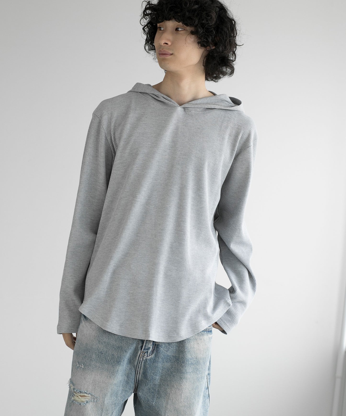 aimoha MEN/ HEAVY COTTON KNIT HOODIE