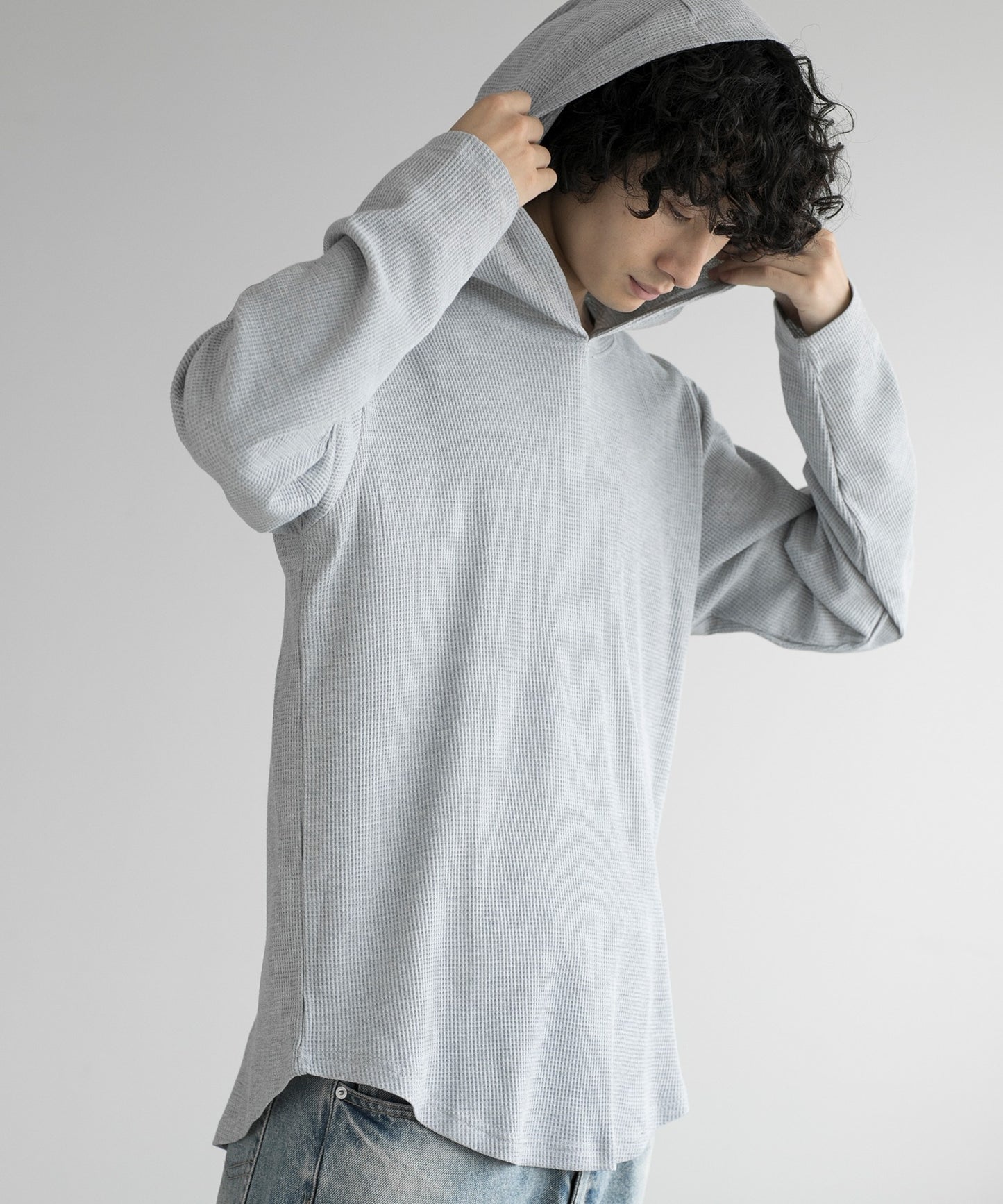 aimoha MEN/ HEAVY COTTON KNIT HOODIE