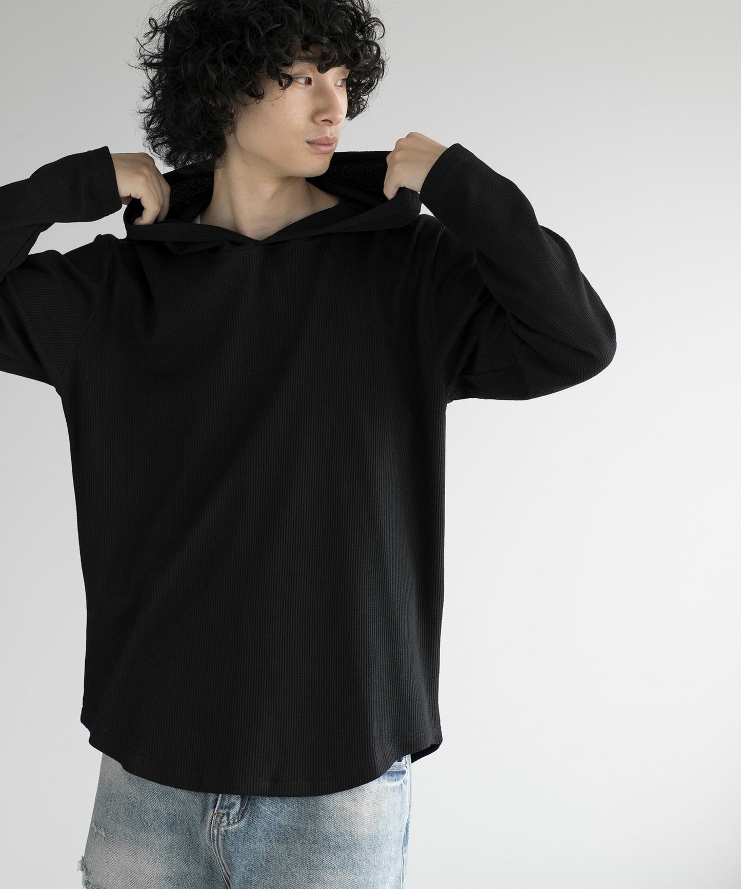 aimoha MEN/ HEAVY COTTON KNIT HOODIE