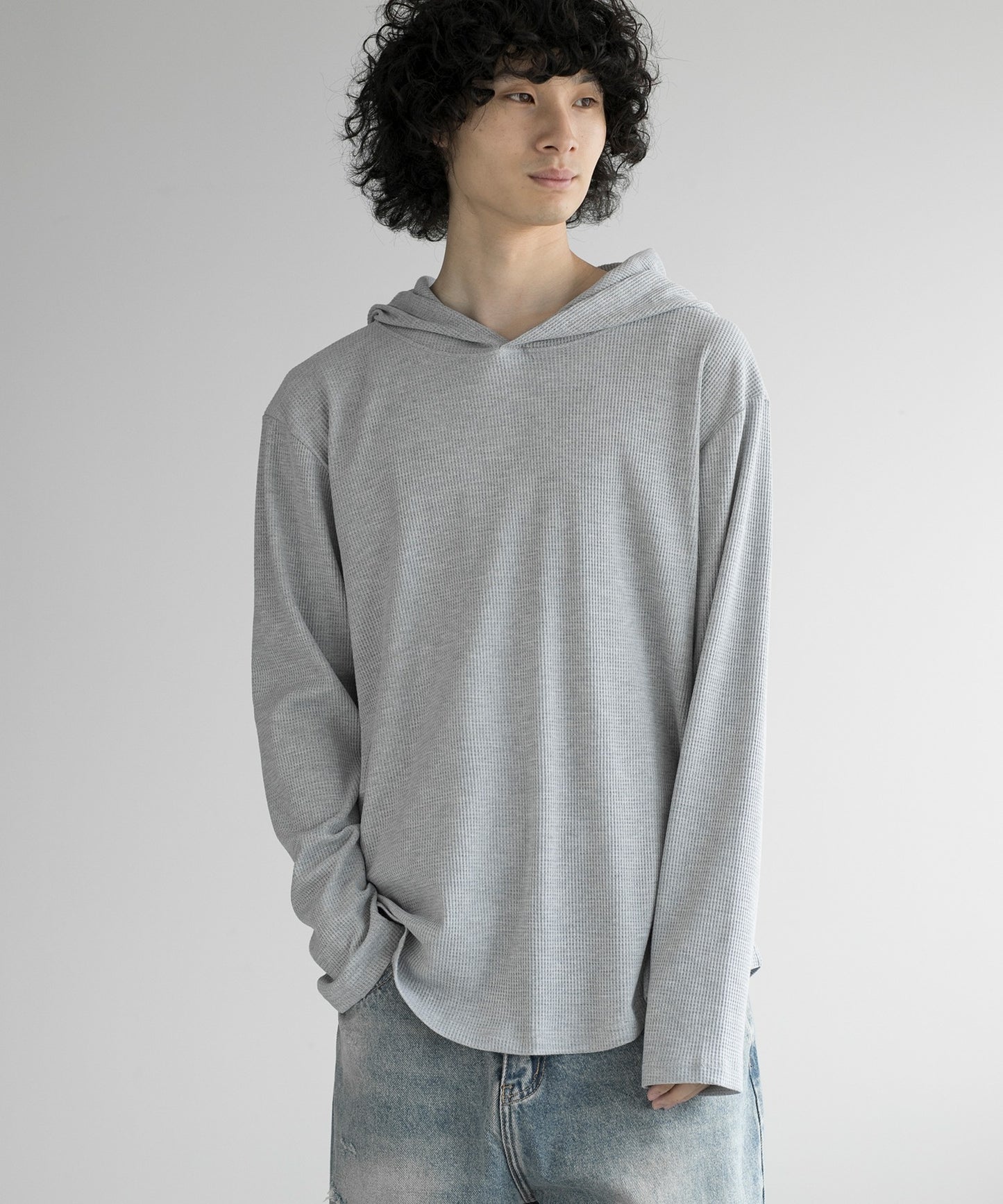 aimoha MEN/ HEAVY COTTON KNIT HOODIE