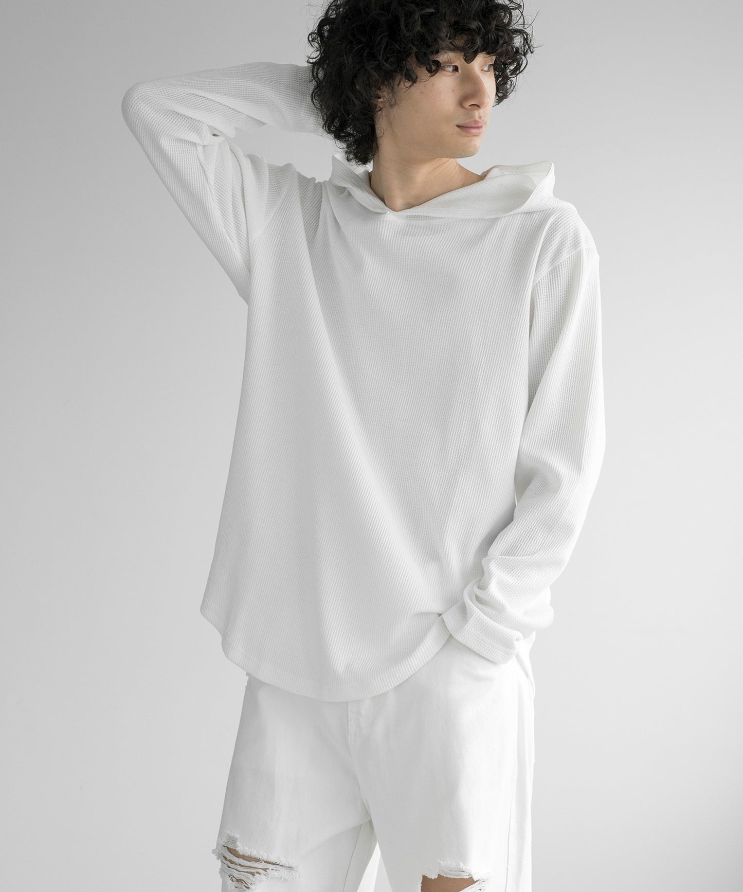 aimoha MEN/ HEAVY COTTON KNIT HOODIE