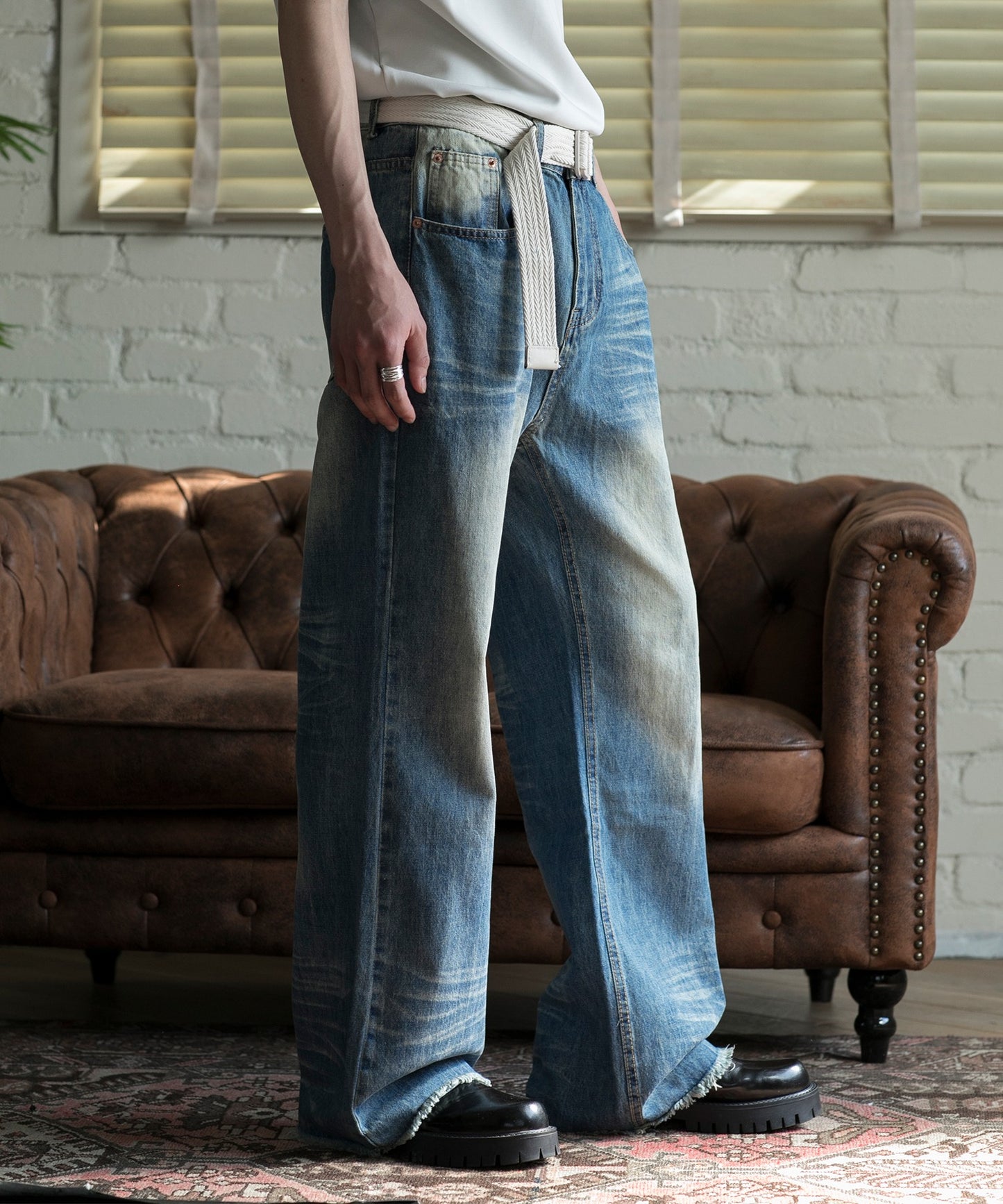 【aimoha neo】VINTAGE WASH RELAXED FIT DENIM