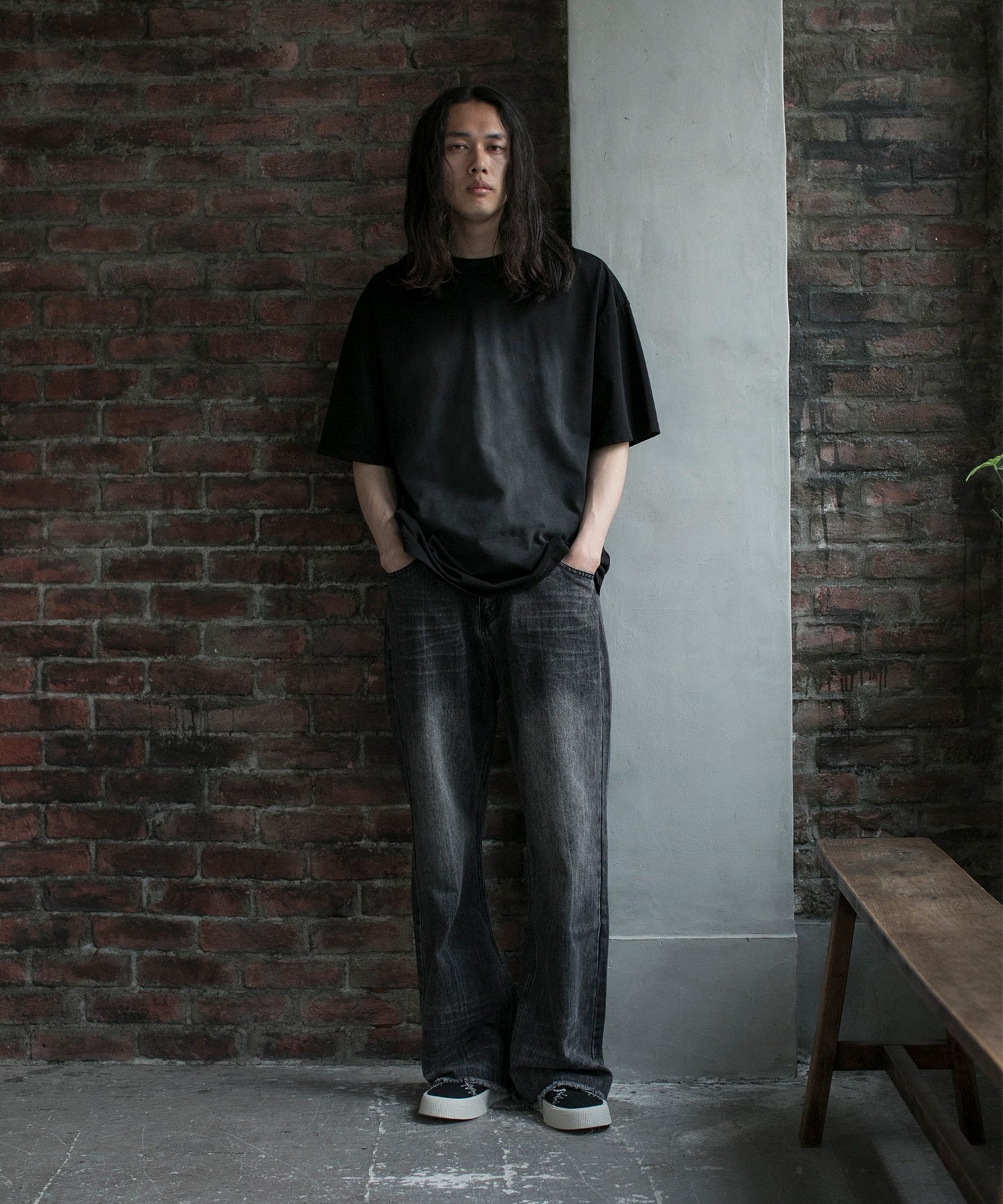 【aimoha neo】VINTAGE WASH RELAXED FIT DENIM