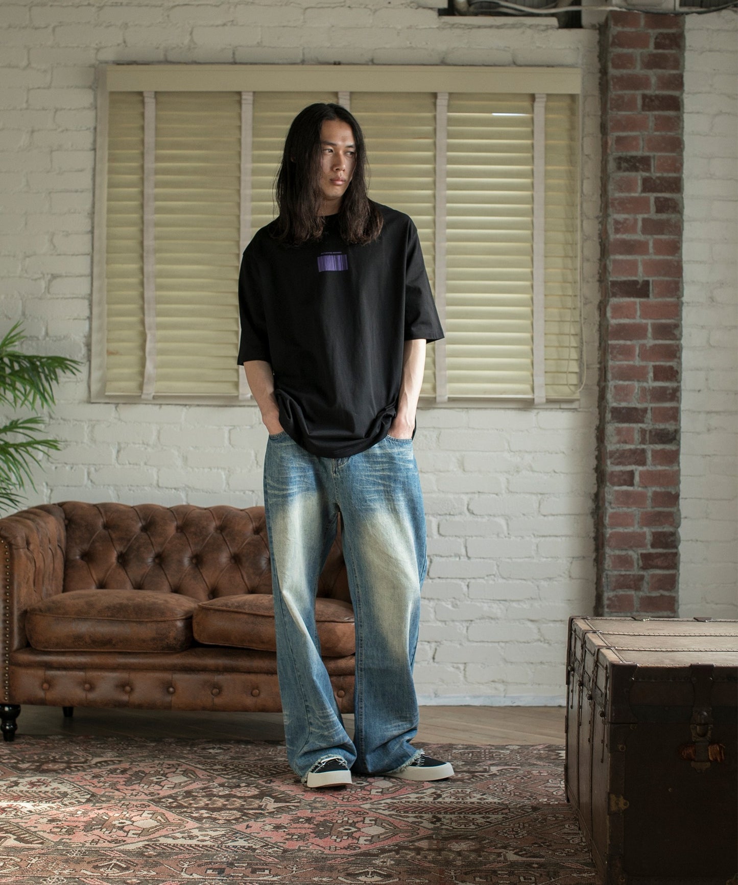 【aimoha neo】VINTAGE WASH RELAXED FIT DENIM