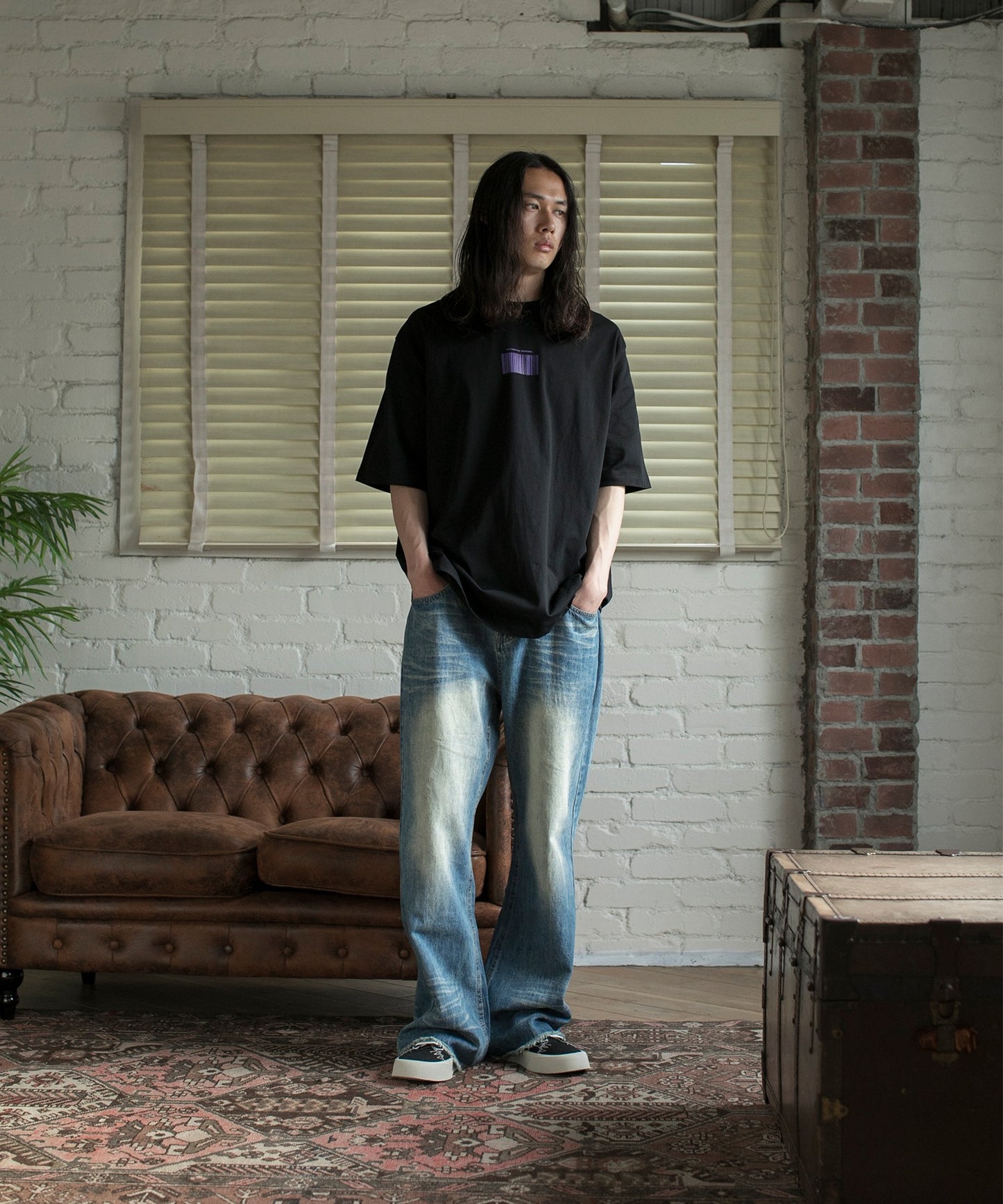 【aimoha neo】VINTAGE WASH RELAXED FIT DENIM