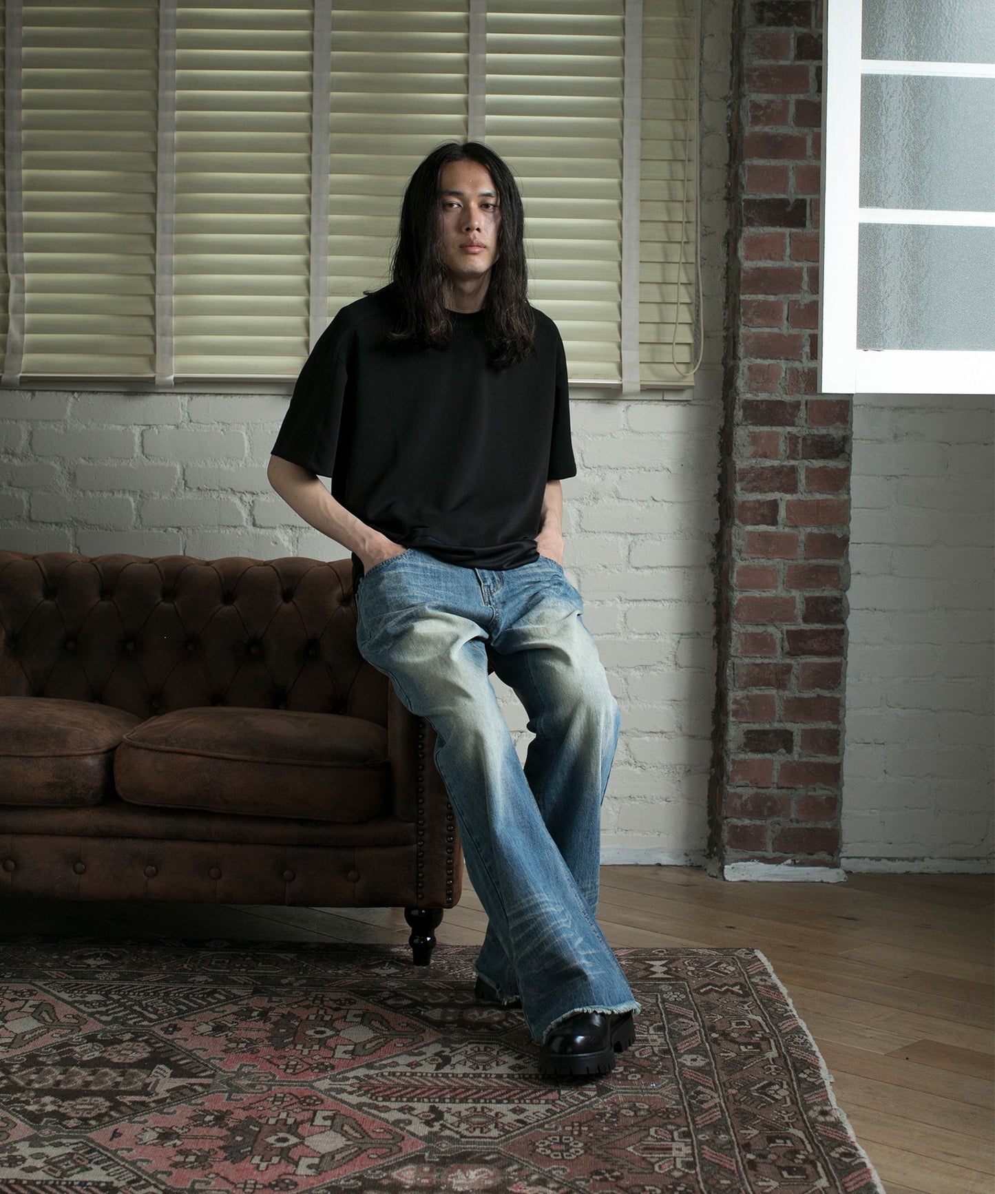 【aimoha neo】VINTAGE WASH RELAXED FIT DENIM