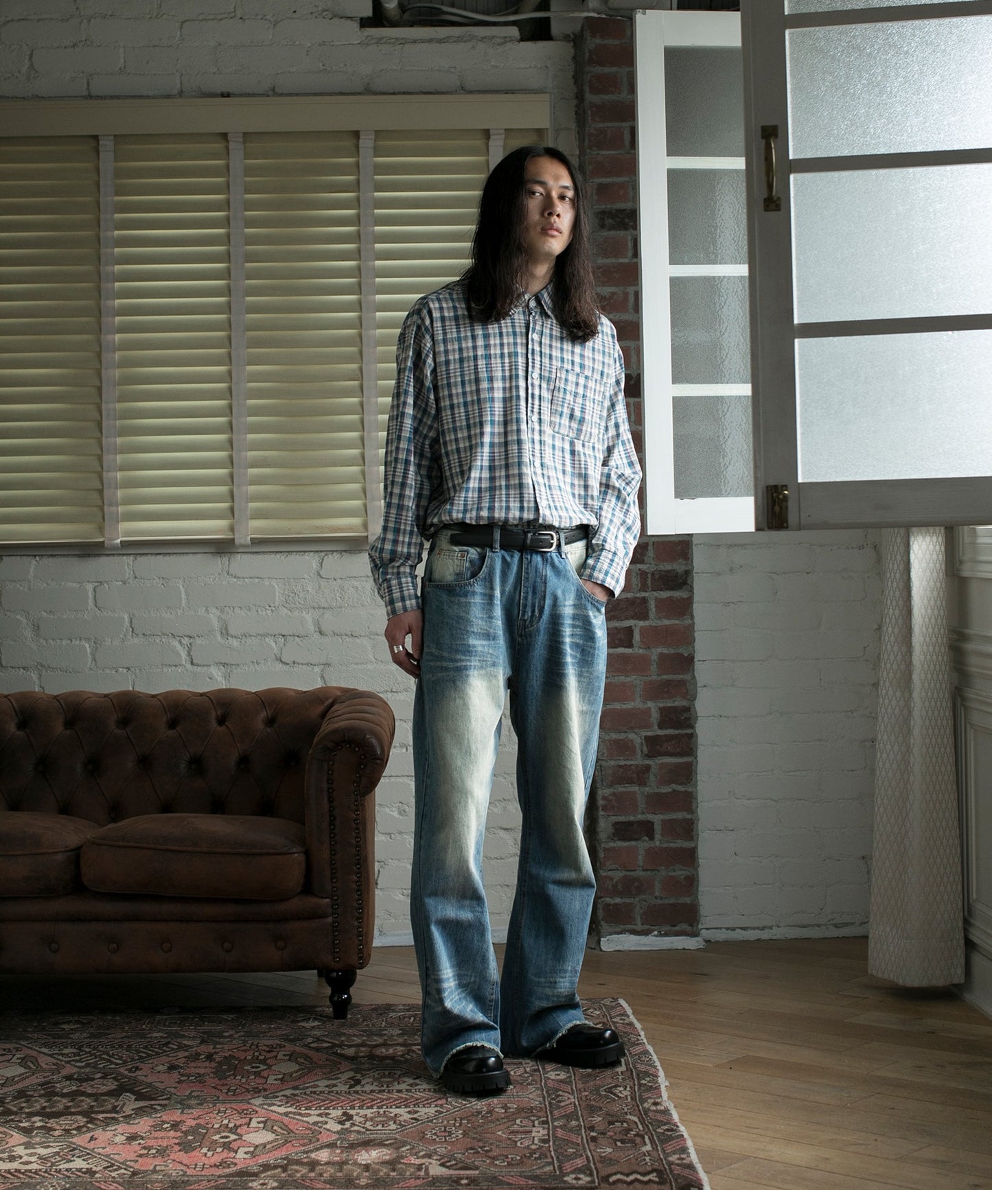 【aimoha neo】VINTAGE WASH RELAXED FIT DENIM