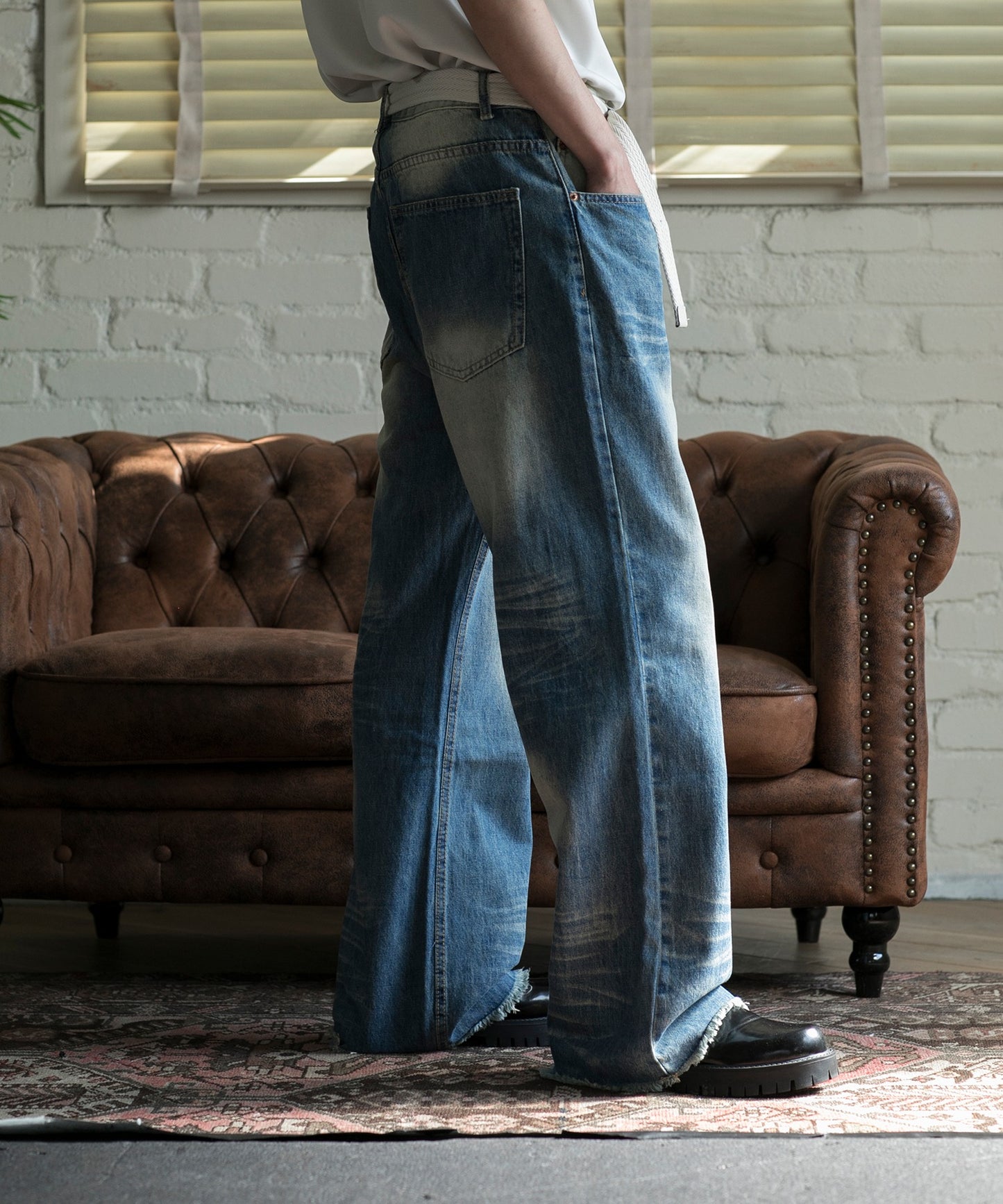 【aimoha neo】VINTAGE WASH RELAXED FIT DENIM