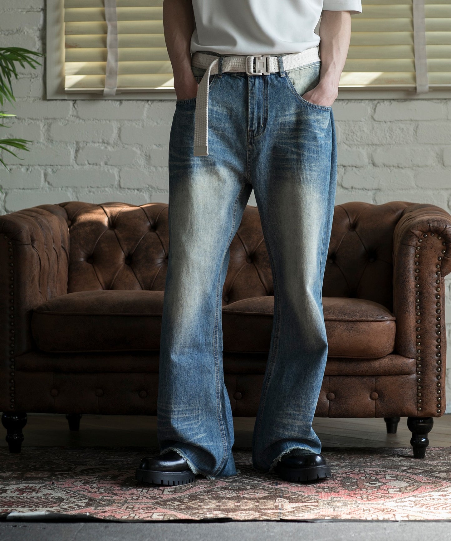 【aimoha neo】VINTAGE WASH RELAXED FIT DENIM