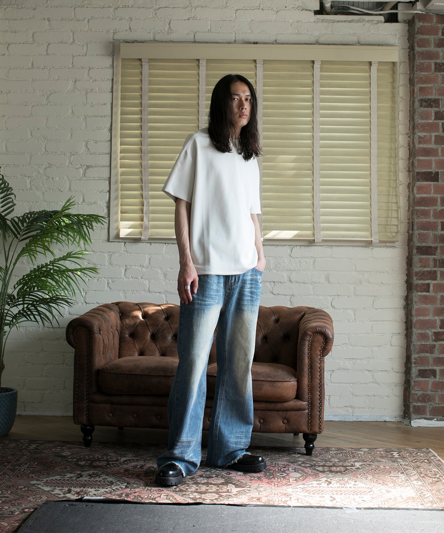 【aimoha neo】VINTAGE WASH RELAXED FIT DENIM