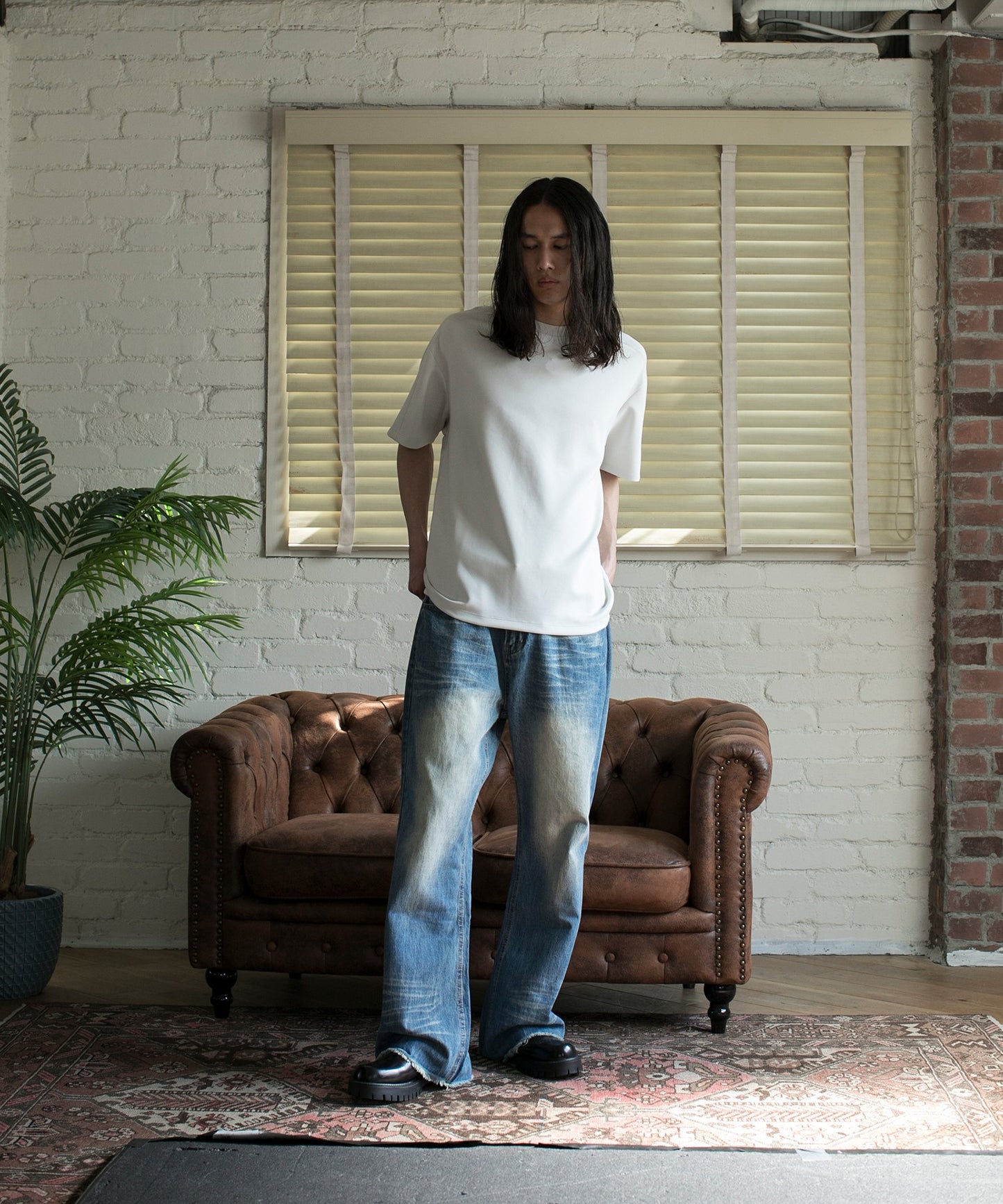 【aimoha neo】VINTAGE WASH RELAXED FIT DENIM