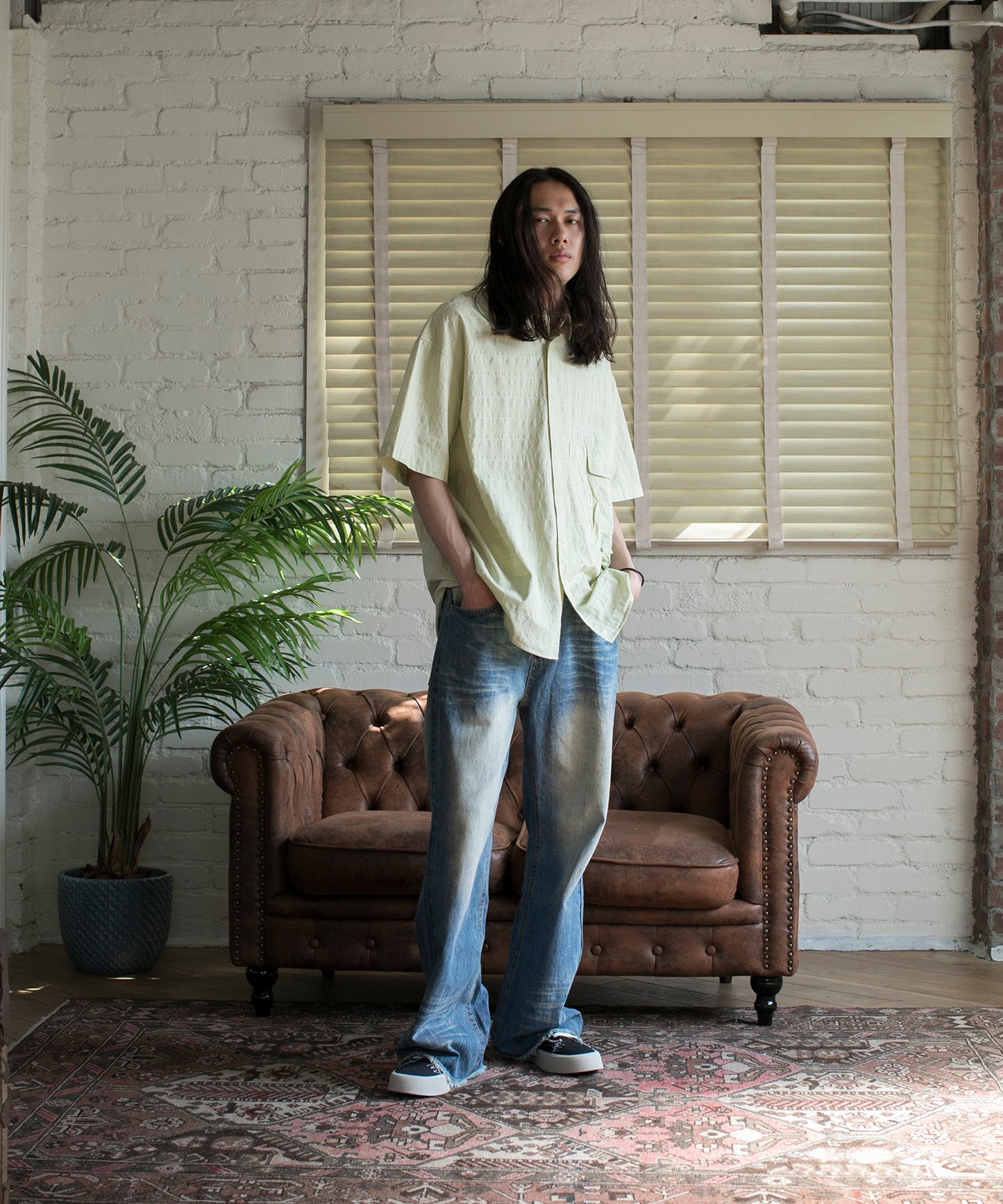 【aimoha neo】VINTAGE WASH RELAXED FIT DENIM