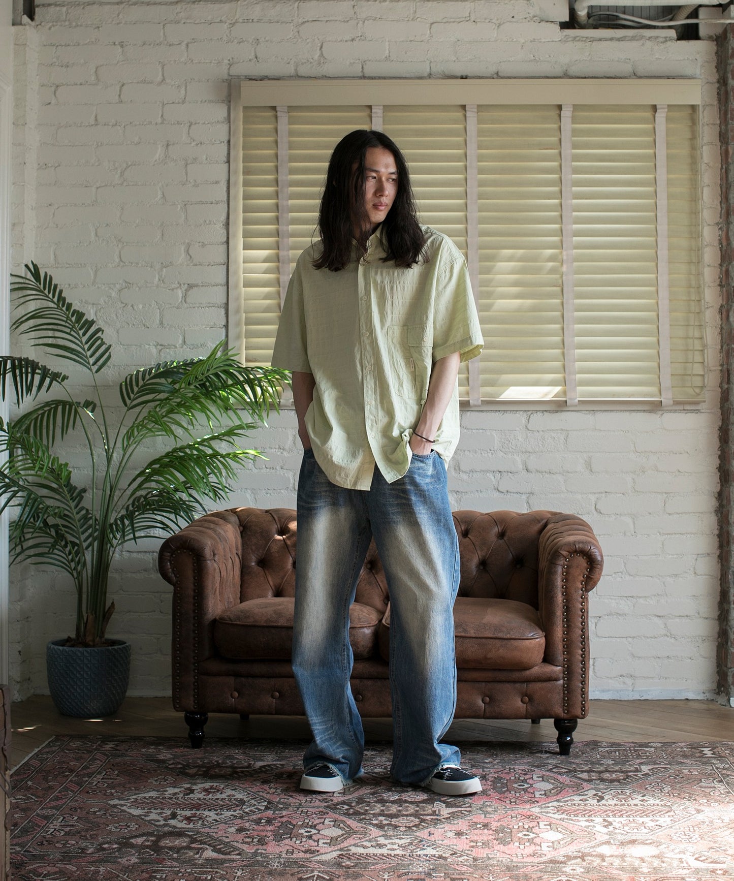 【aimoha neo】VINTAGE WASH RELAXED FIT DENIM